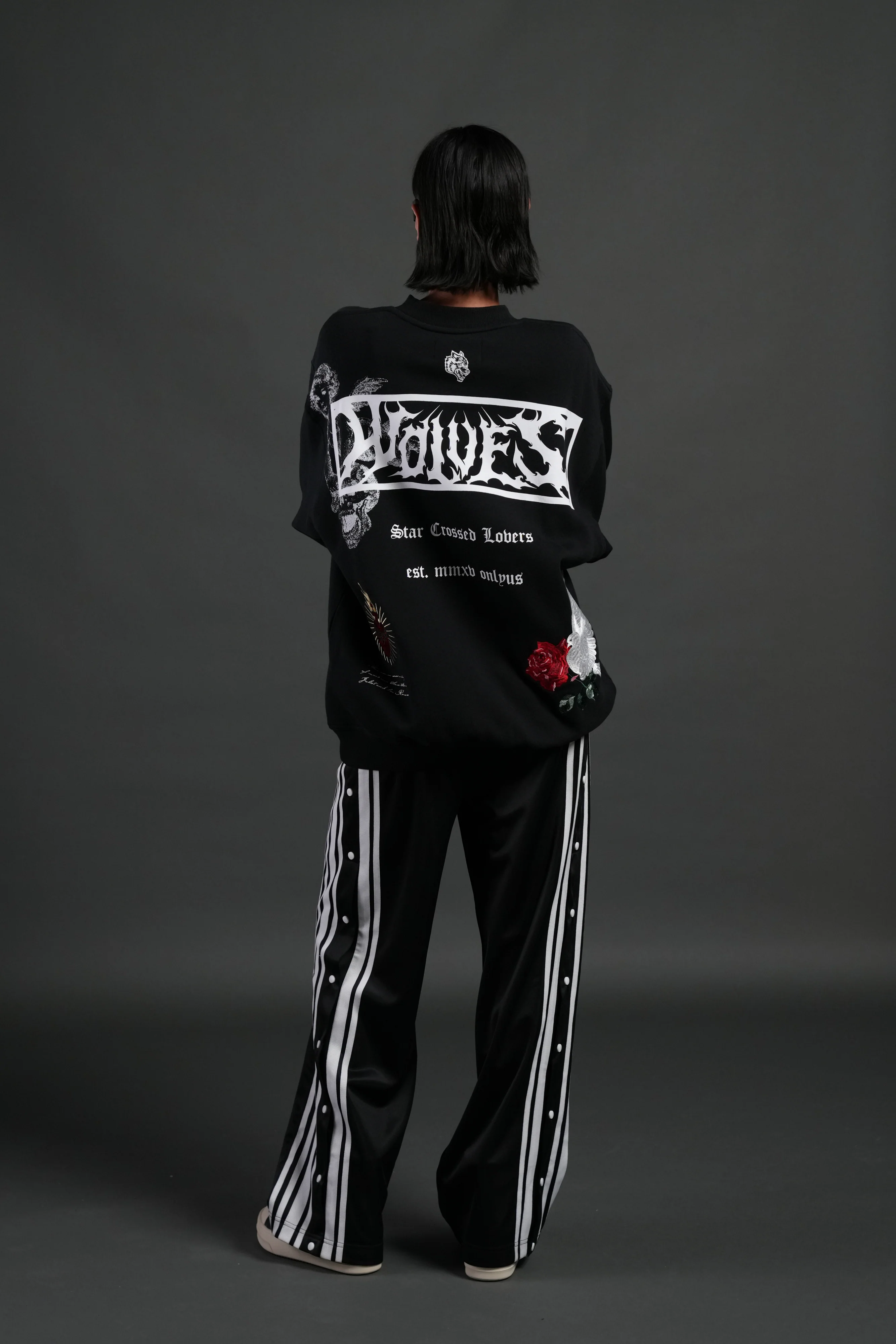 Doomed Love London Unisex Crewneck in Black - Image 12