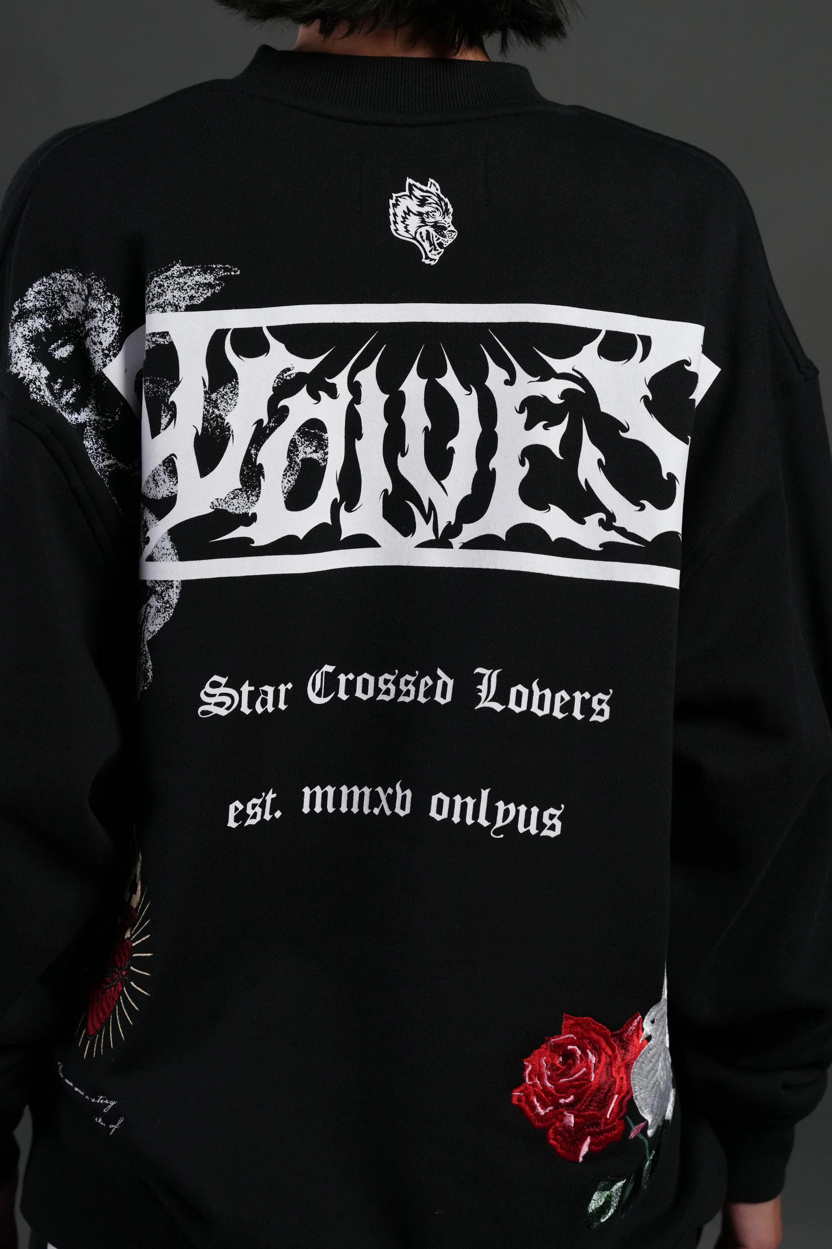 Doomed Love London Unisex Crewneck in Black - Image 14
