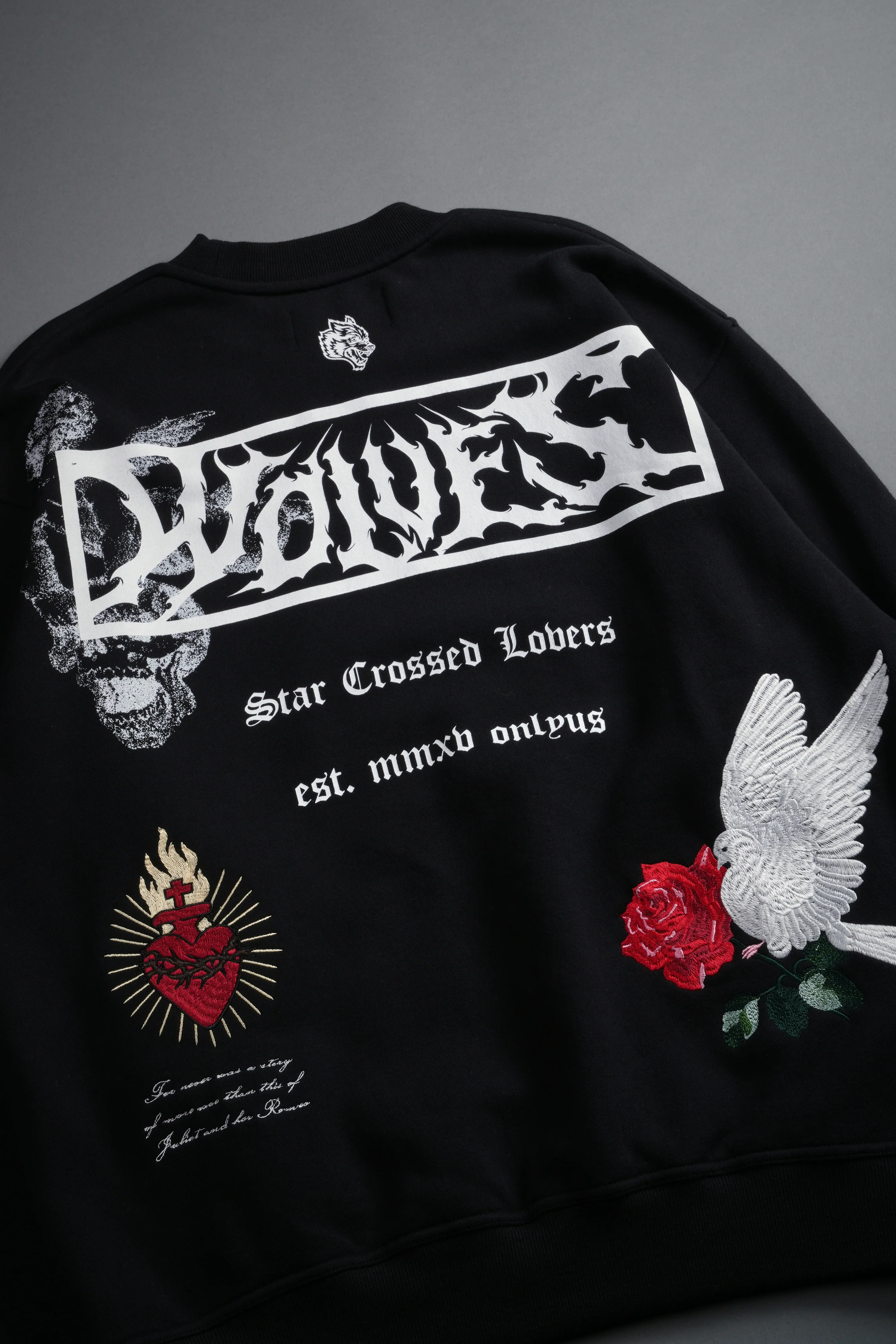 Doomed Love London Unisex Crewneck in Black - Image 16