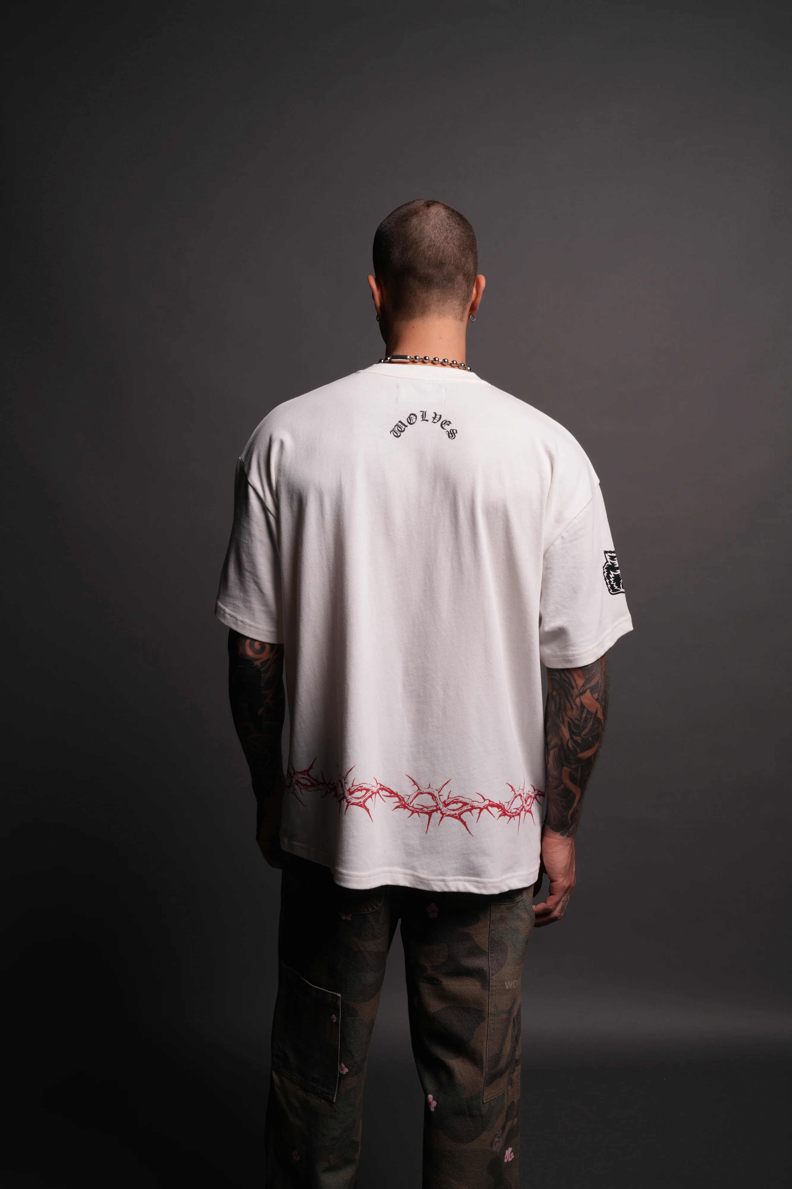 Drip Hesh "Premium" Oversized Tee in Cream - Image 2