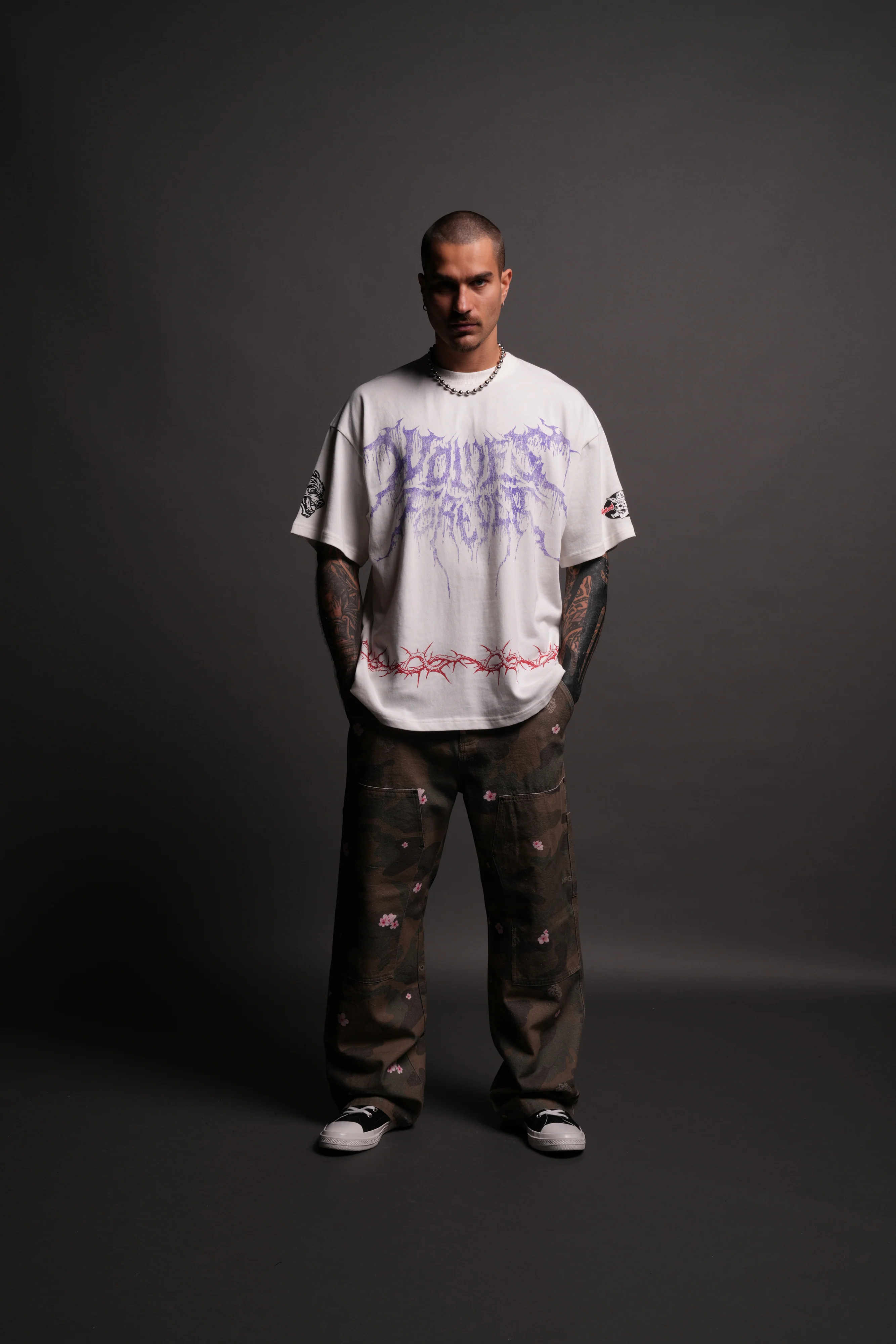 Drip Hesh "Premium" Oversized Tee in Cream - Image 5