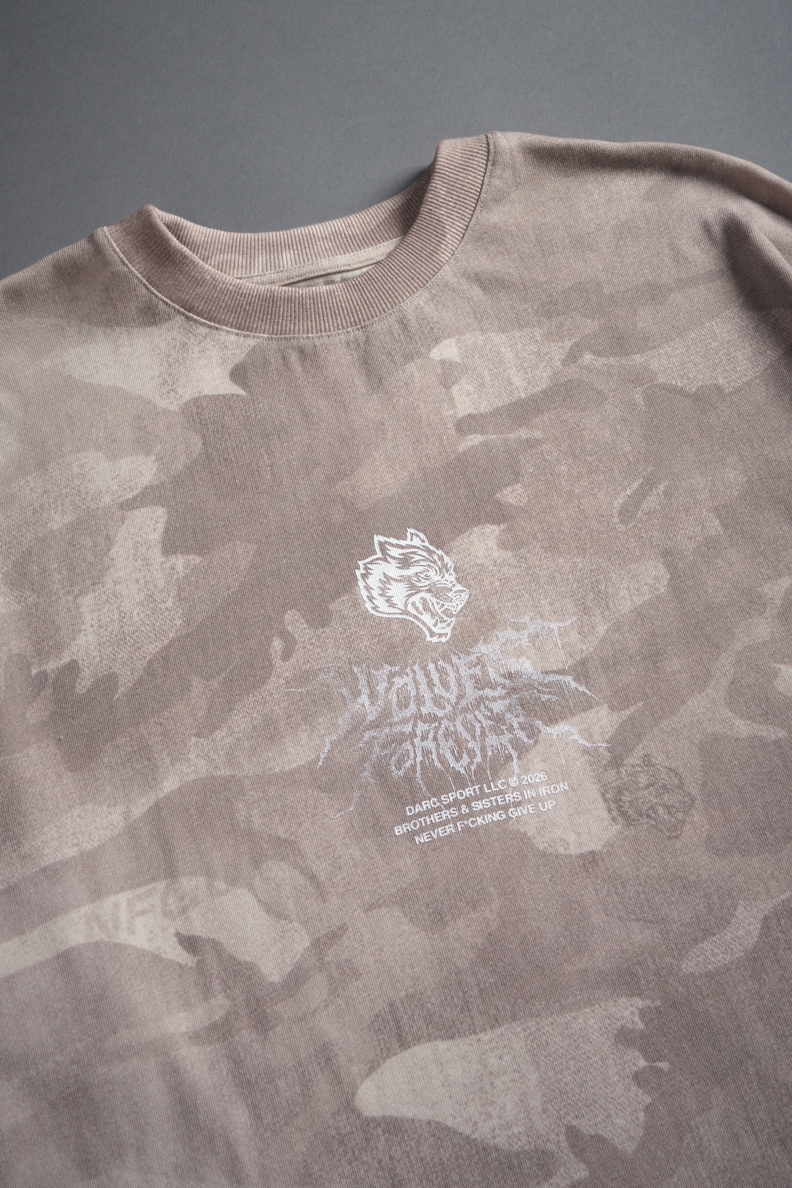 Drip Hesh WLVS FRVR Unisex "Premium" Oversized Tee in Clay Vintage Woodland Camo - Image 4