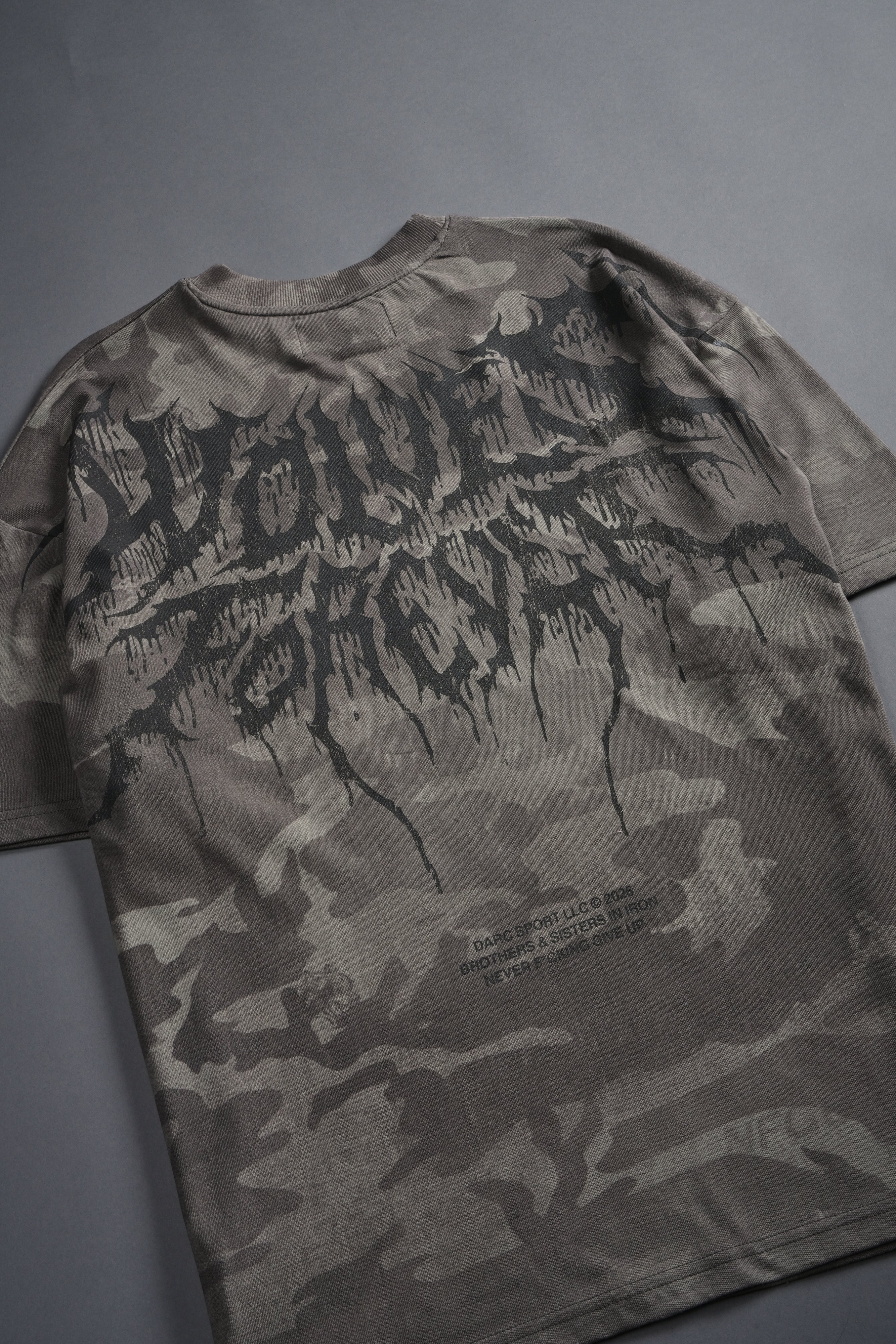 Drip Hesh WLVS FRVR Unisex "Premium" Oversized Tee in Lush Vintage Woodland Camo - Image 5