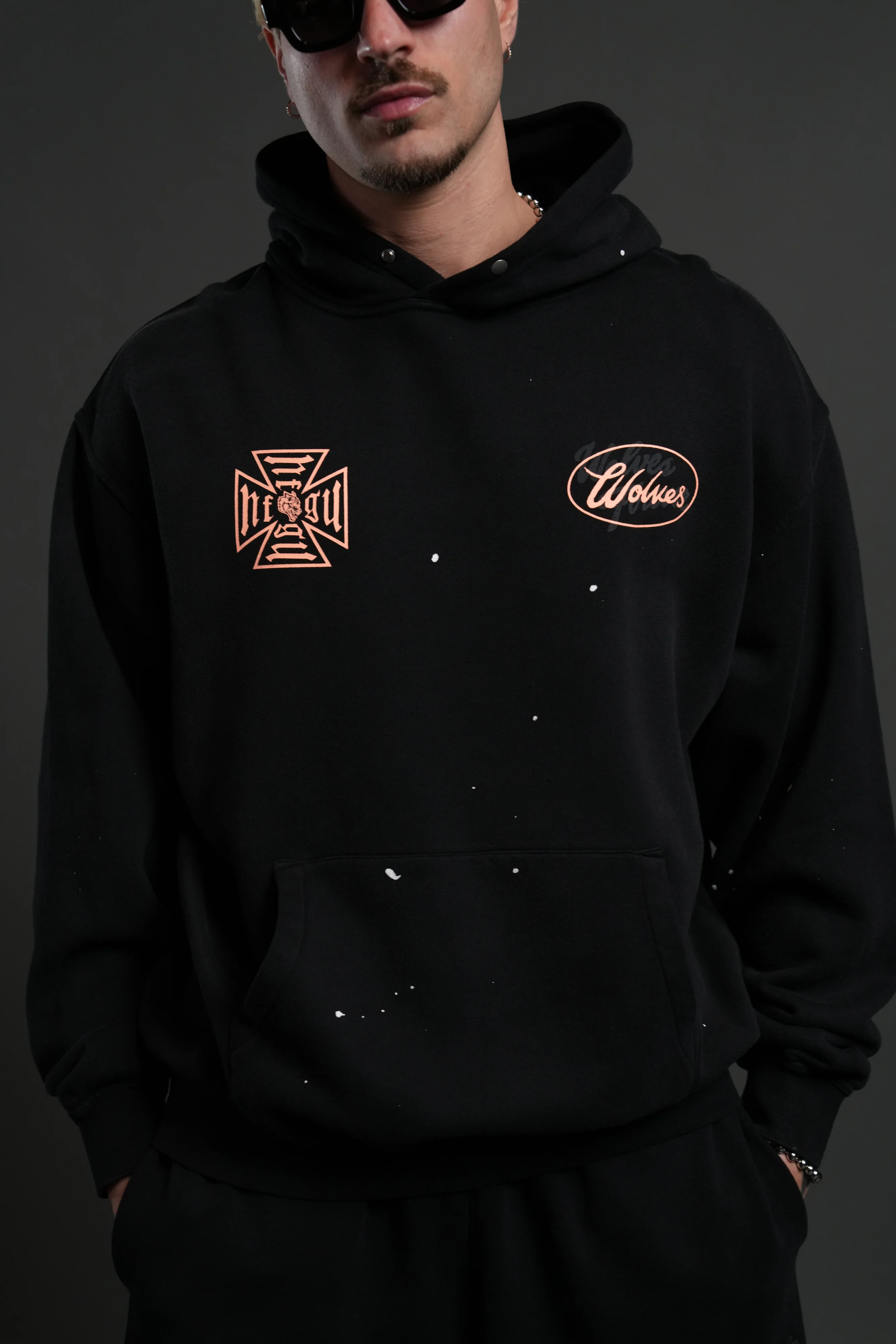DSA FRVR "Pierce" Hoodie in Black Drift Wash - Image 5