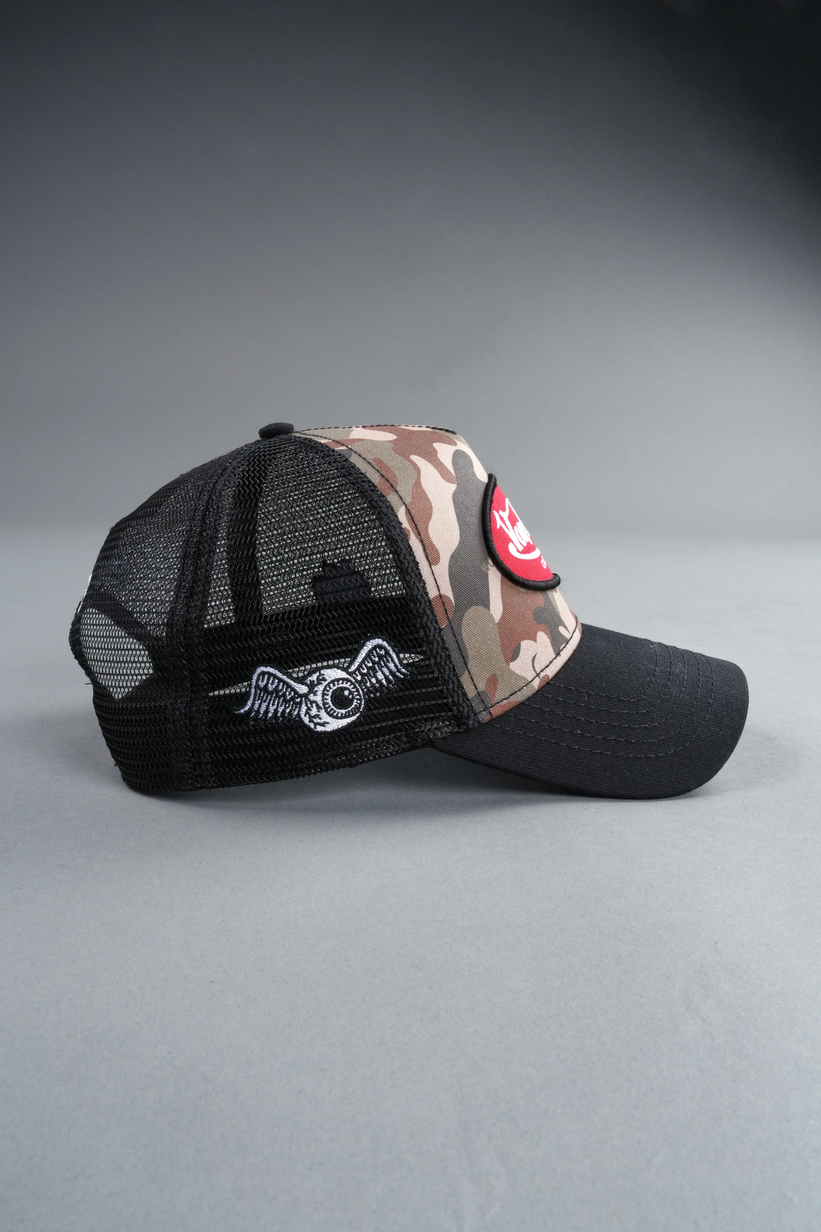 DSVD Collab Trucker Hat in Black Camo/Olive - Image 12