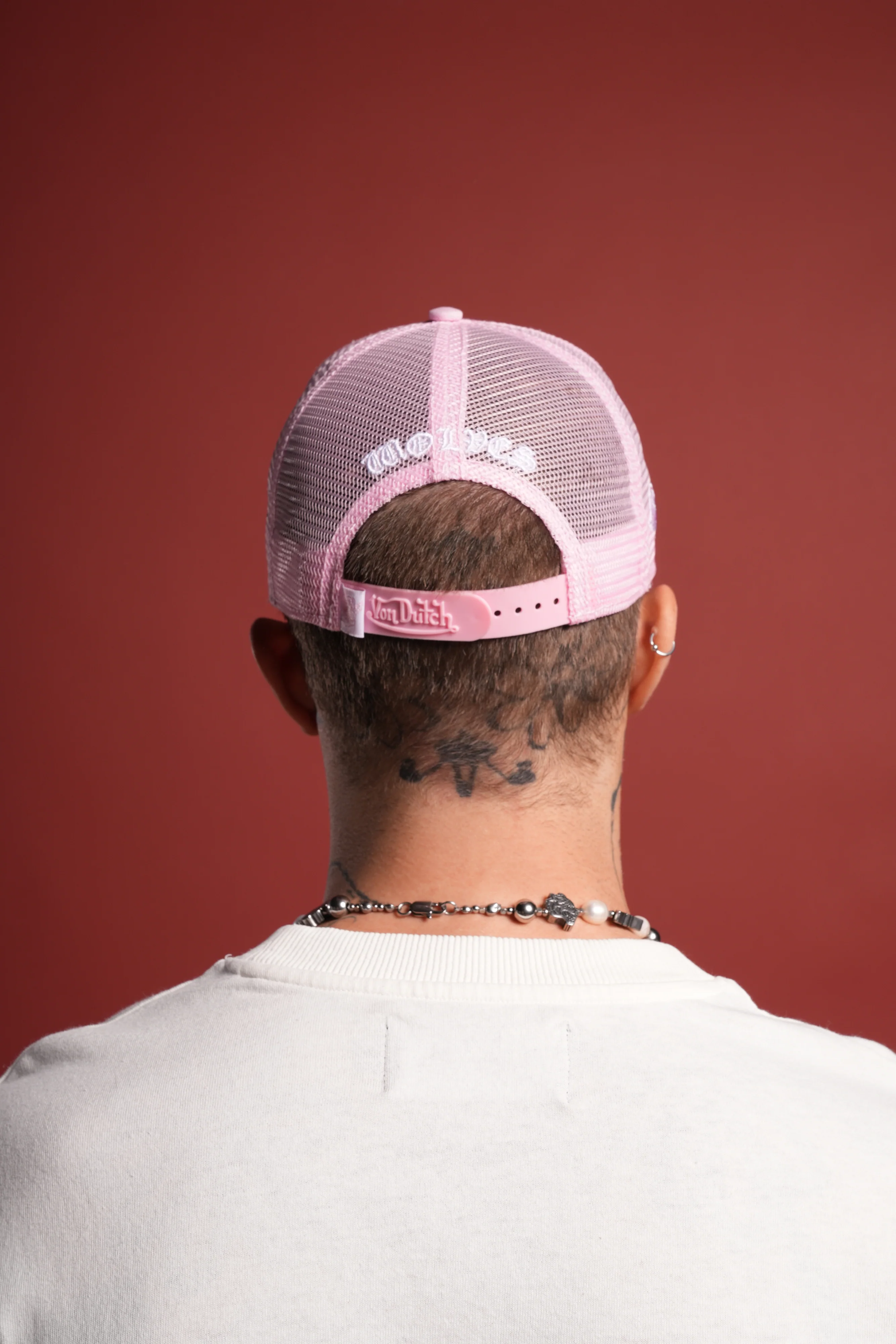 DSVD Collab Trucker Hat in DSVD Bubblegum Camo - Image 11
