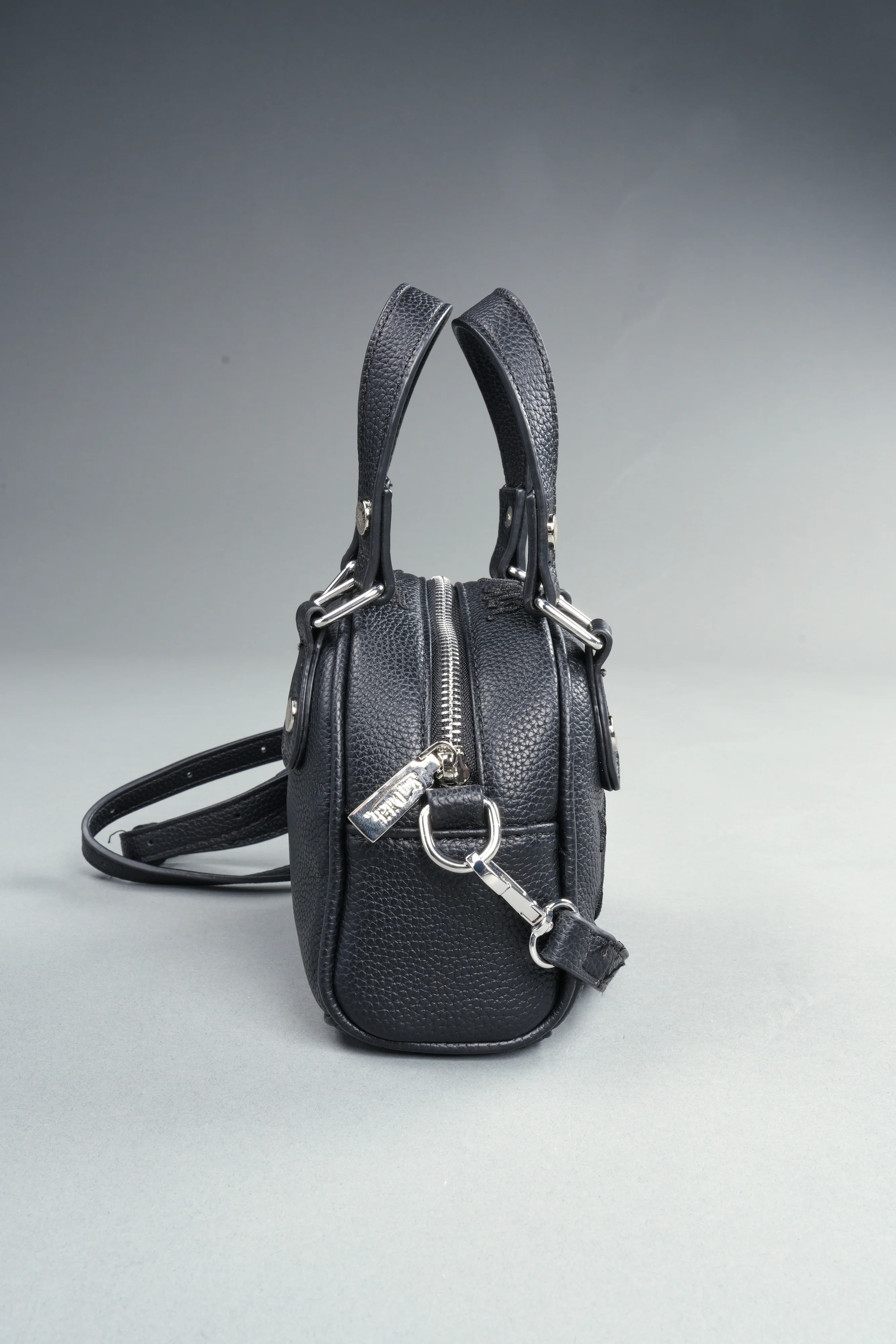 DSVD Collab VD Leather Mini Bowler in Black/Black - Image 10