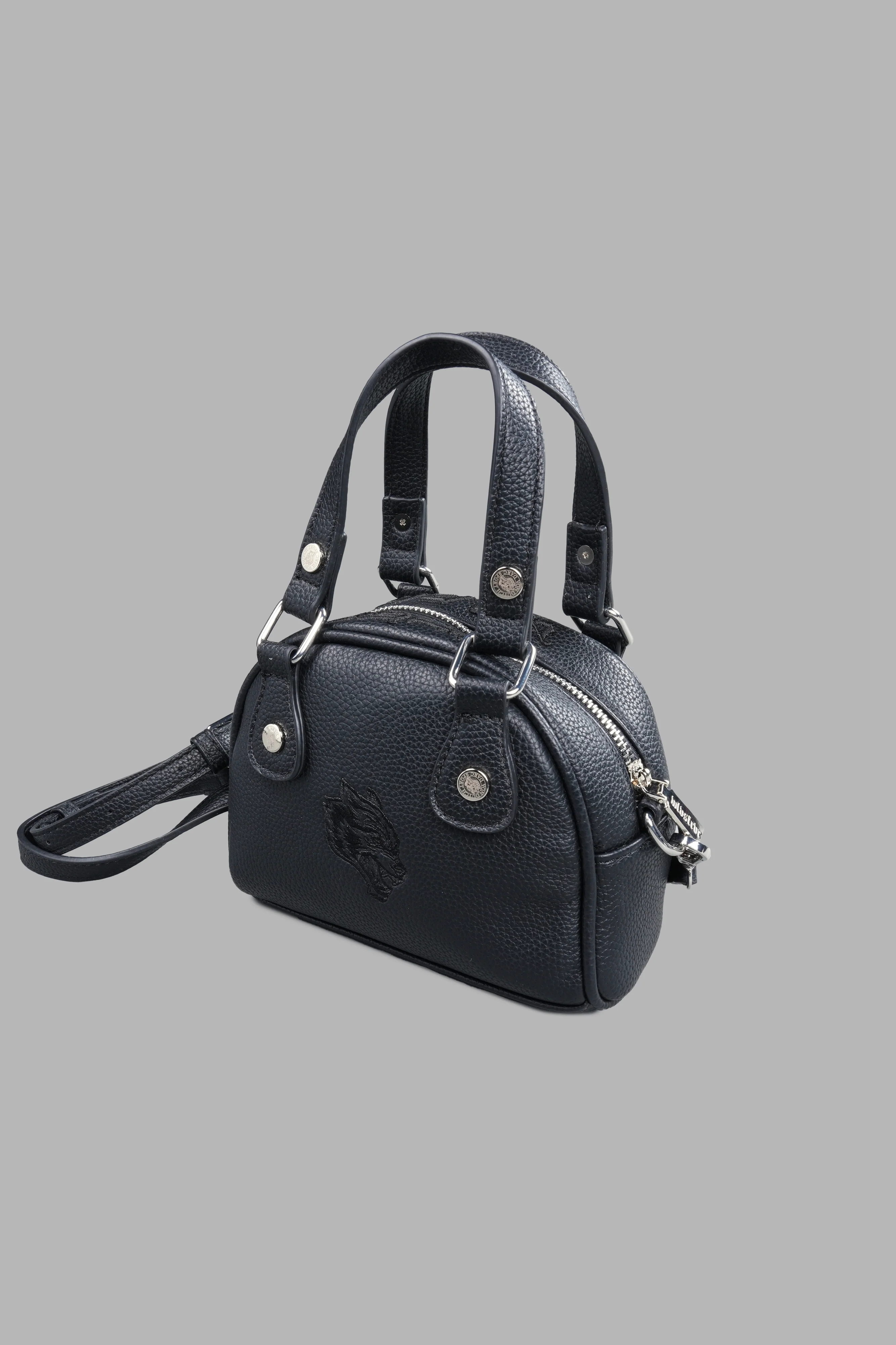 DSVD Collab VD Leather Mini Bowler in Black/Black - Image 4