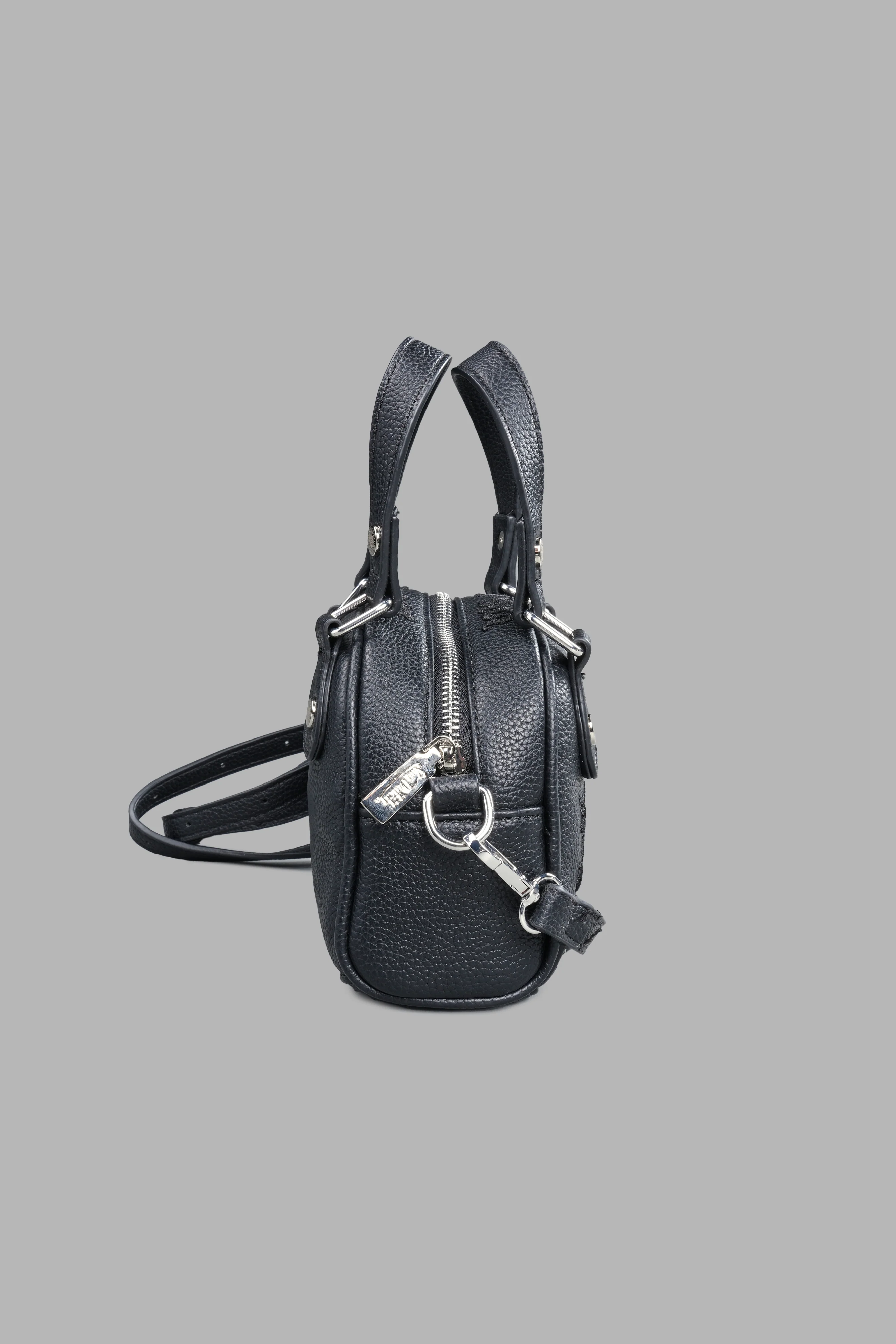 DSVD Collab VD Leather Mini Bowler in Black/Black - Image 5