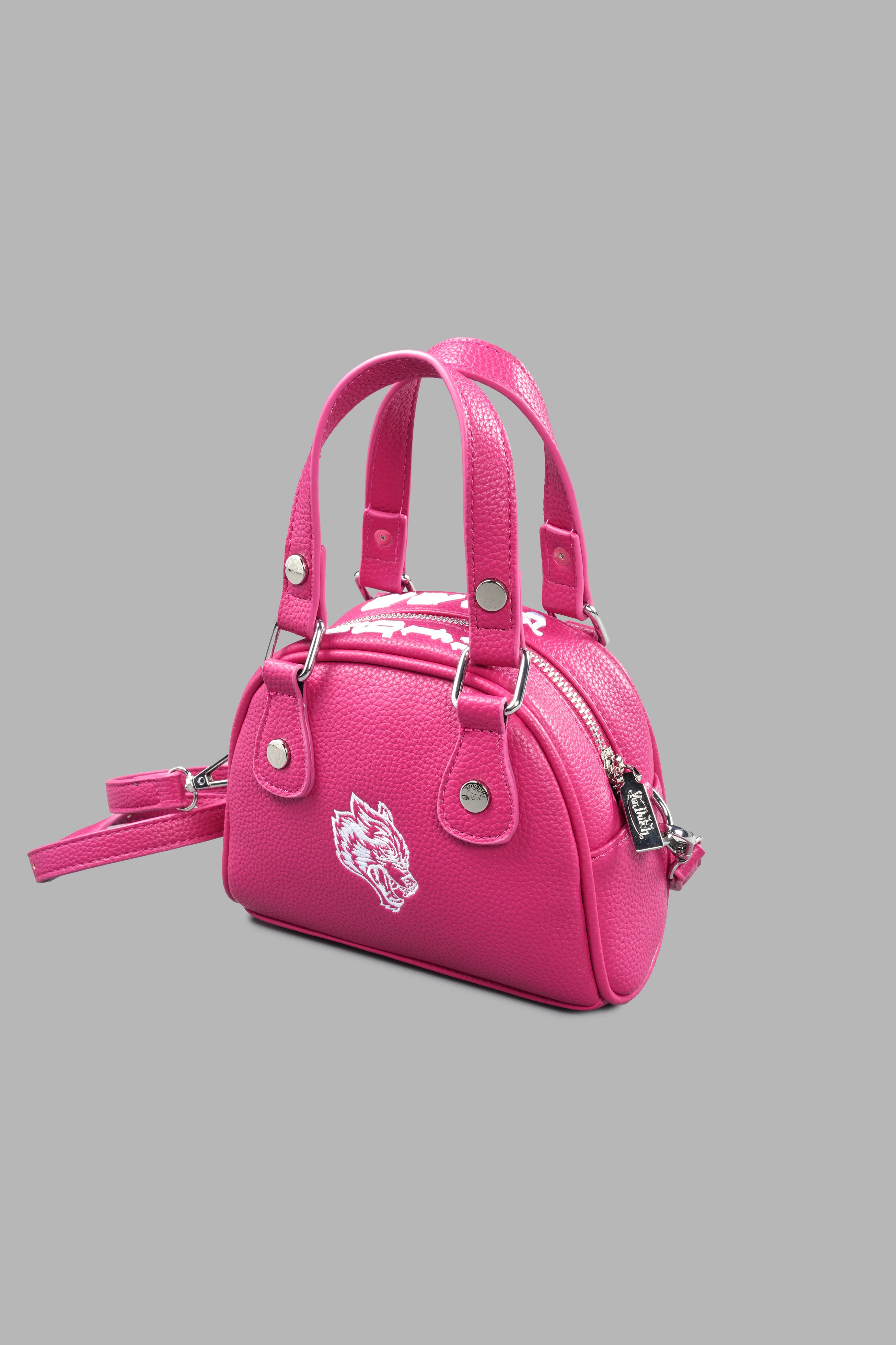 DSVD Collab VD Leather Mini Bowler in Mauve/Pink - Image 4