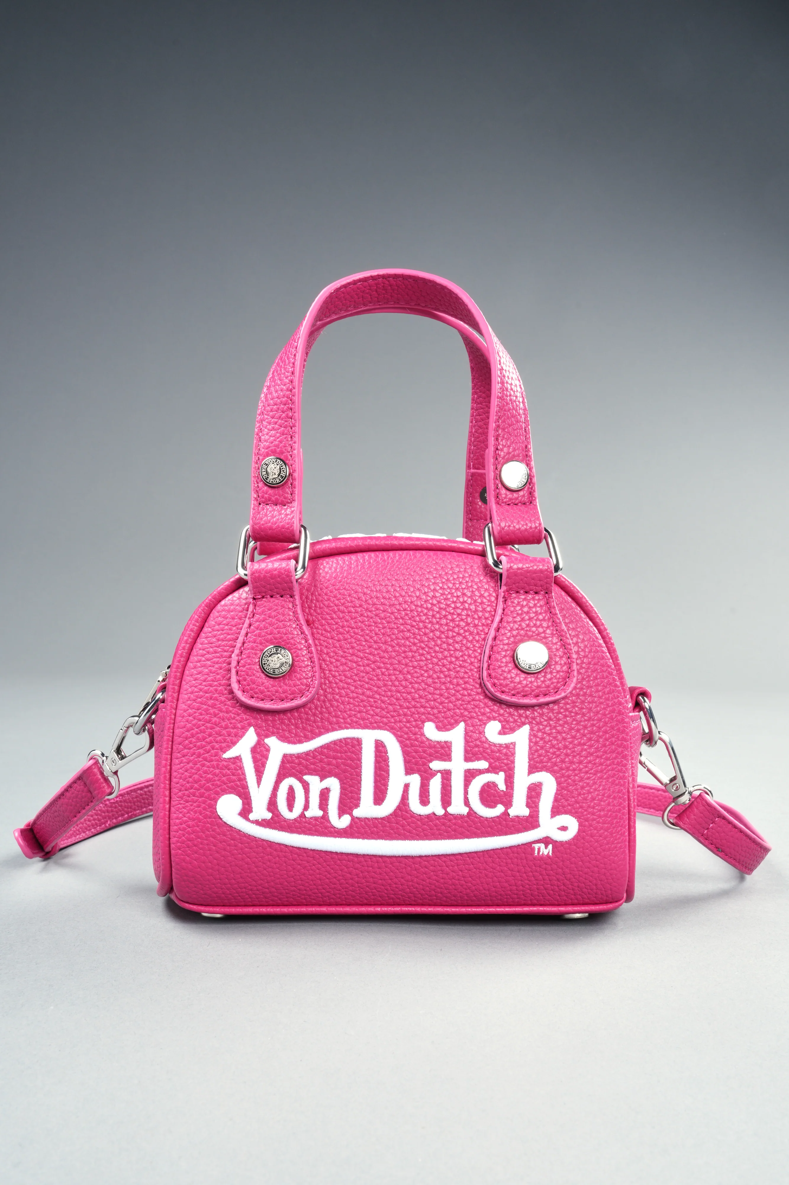 DSVD Collab VD Leather Mini Bowler in Mauve/Pink - Image 6