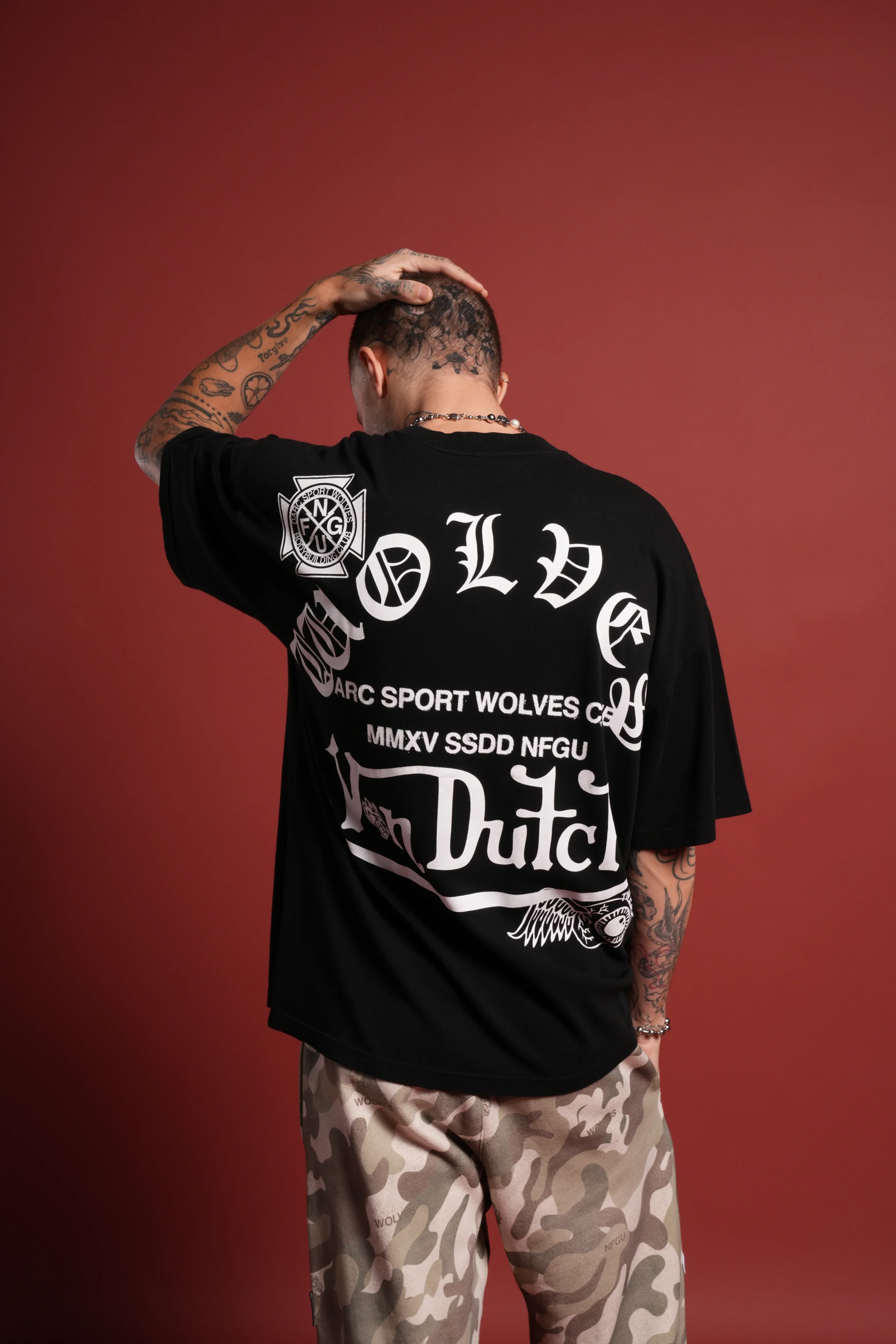 DSVD Heritage Unisex Premium Oversized Tee in Black - Image 4