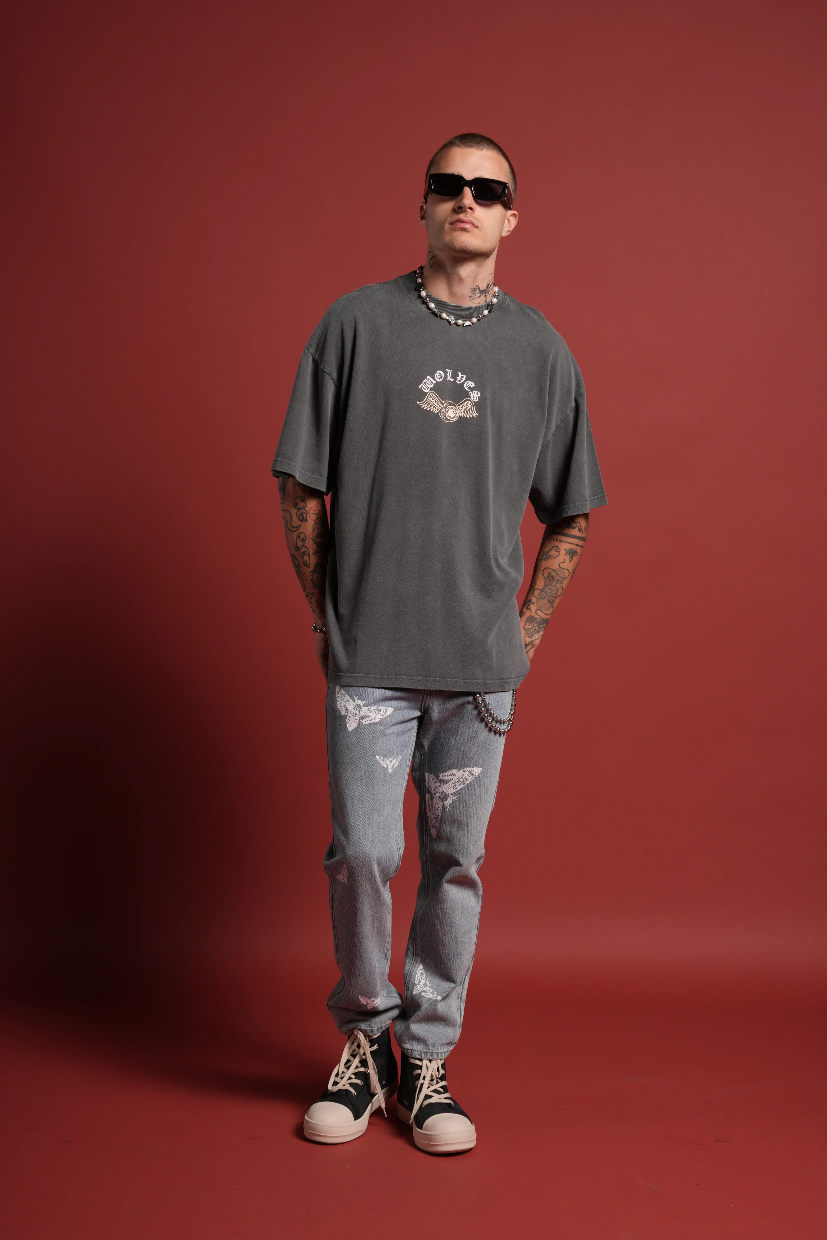 DSVD Heritage Unisex Premium Oversized Tee in Wolf Gray - Image 5