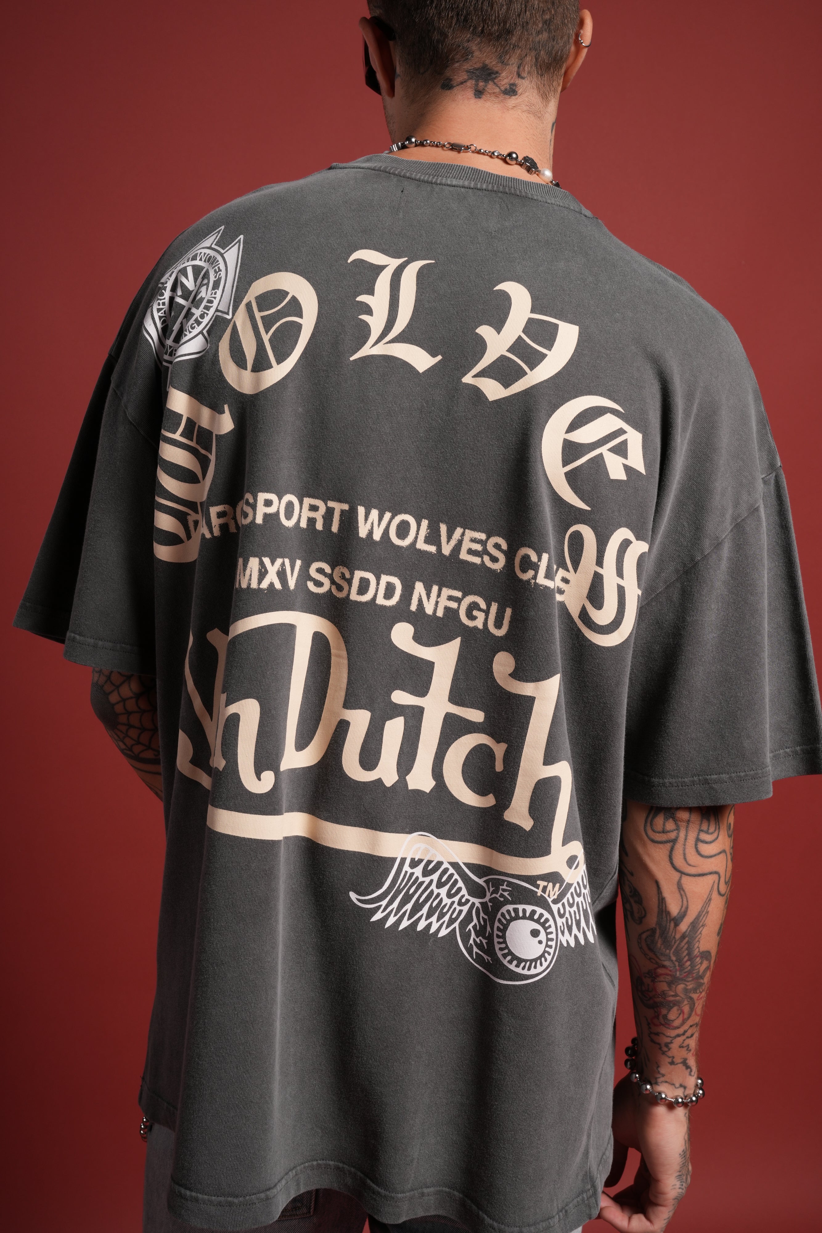 DSVD Heritage Unisex Premium Oversized Tee in Wolf Gray - Image 8