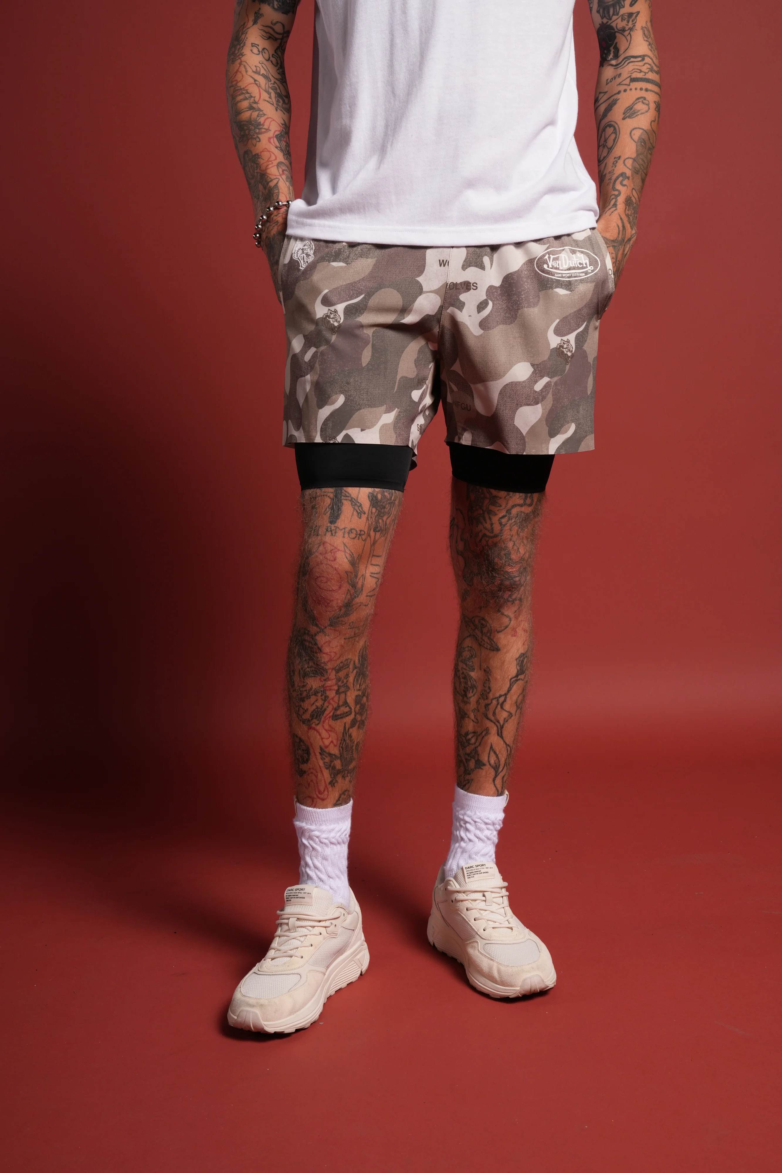 DSVD Legacy Compression Shorts in DSVD Green Camo - Image 2