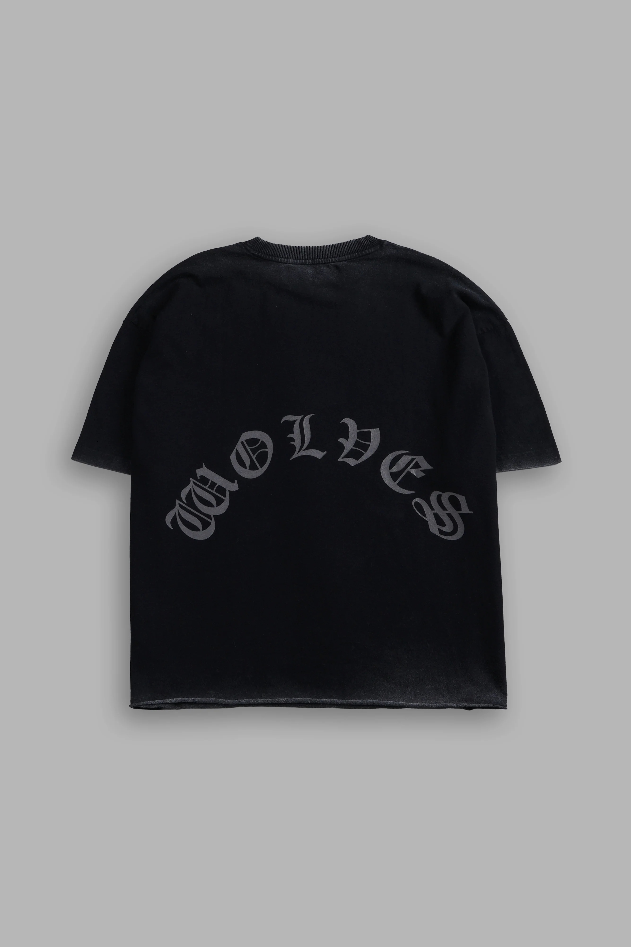 DSVD Legacy Grunge Mid-Length Raw Hem Tee in Black - Image 3