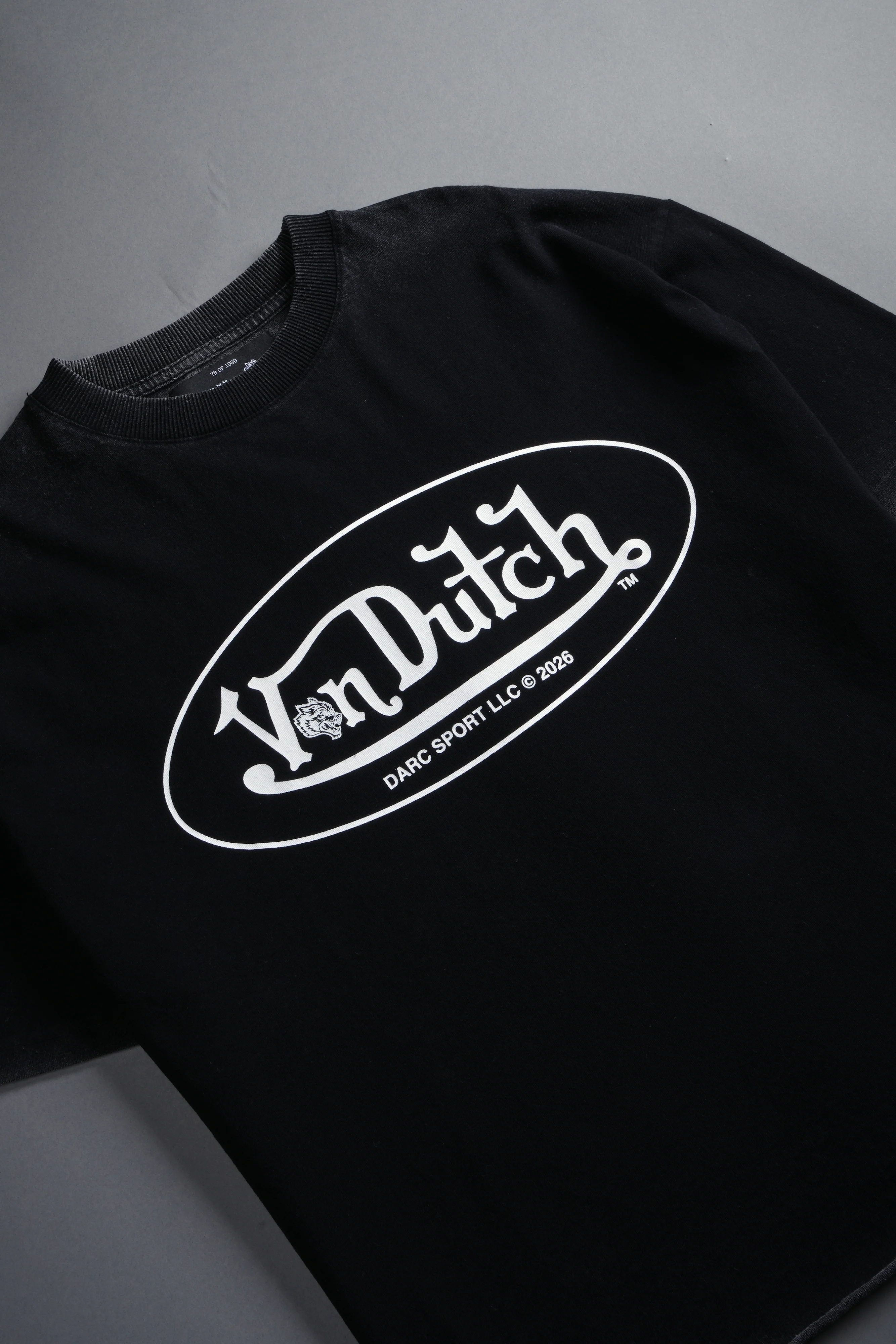 DSVD Legacy Grunge Mid-Length Raw Hem Tee in Black - Image 9