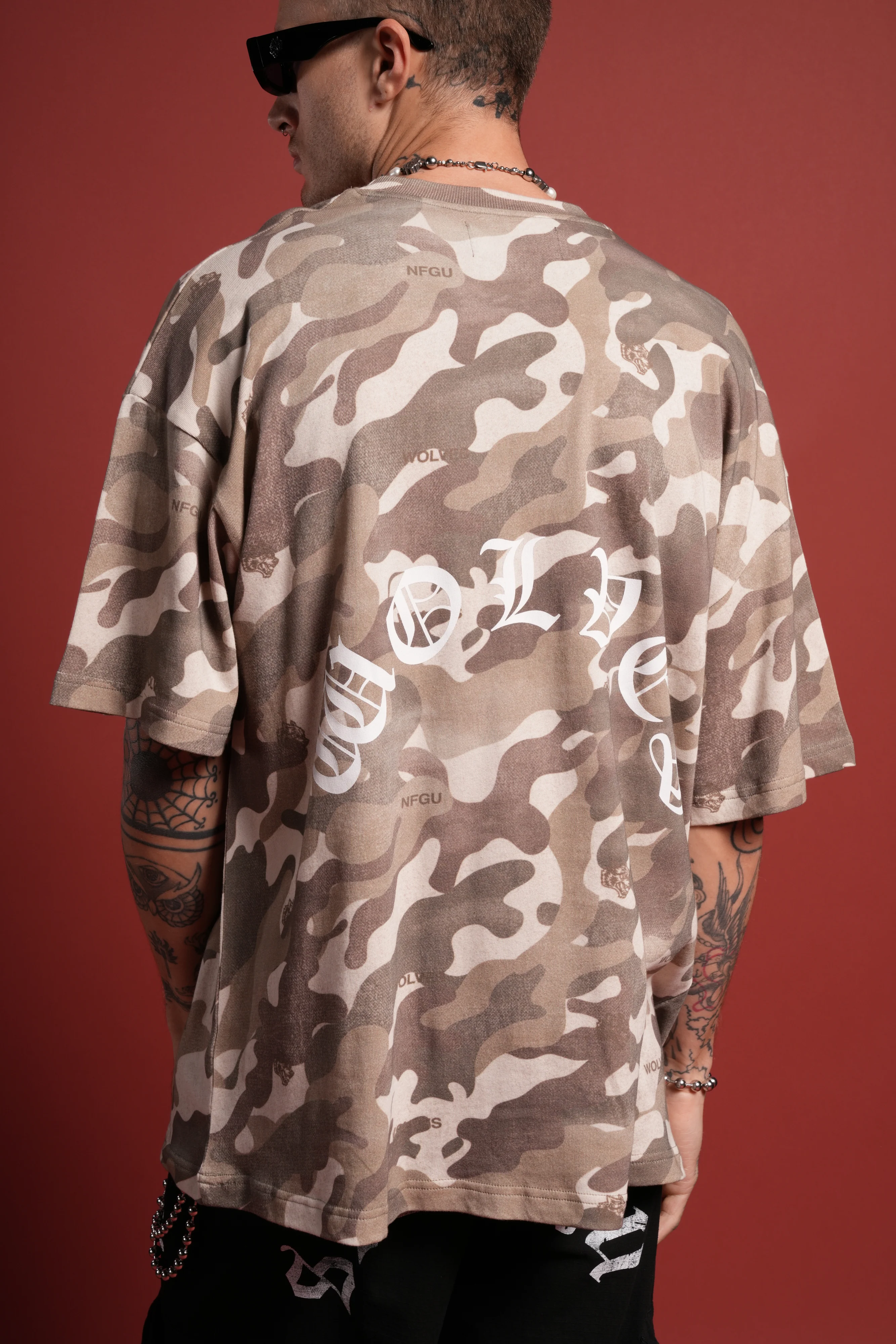 DSVD Legacy Premium Oversized Tee in DSVD Green Camo - Image 6