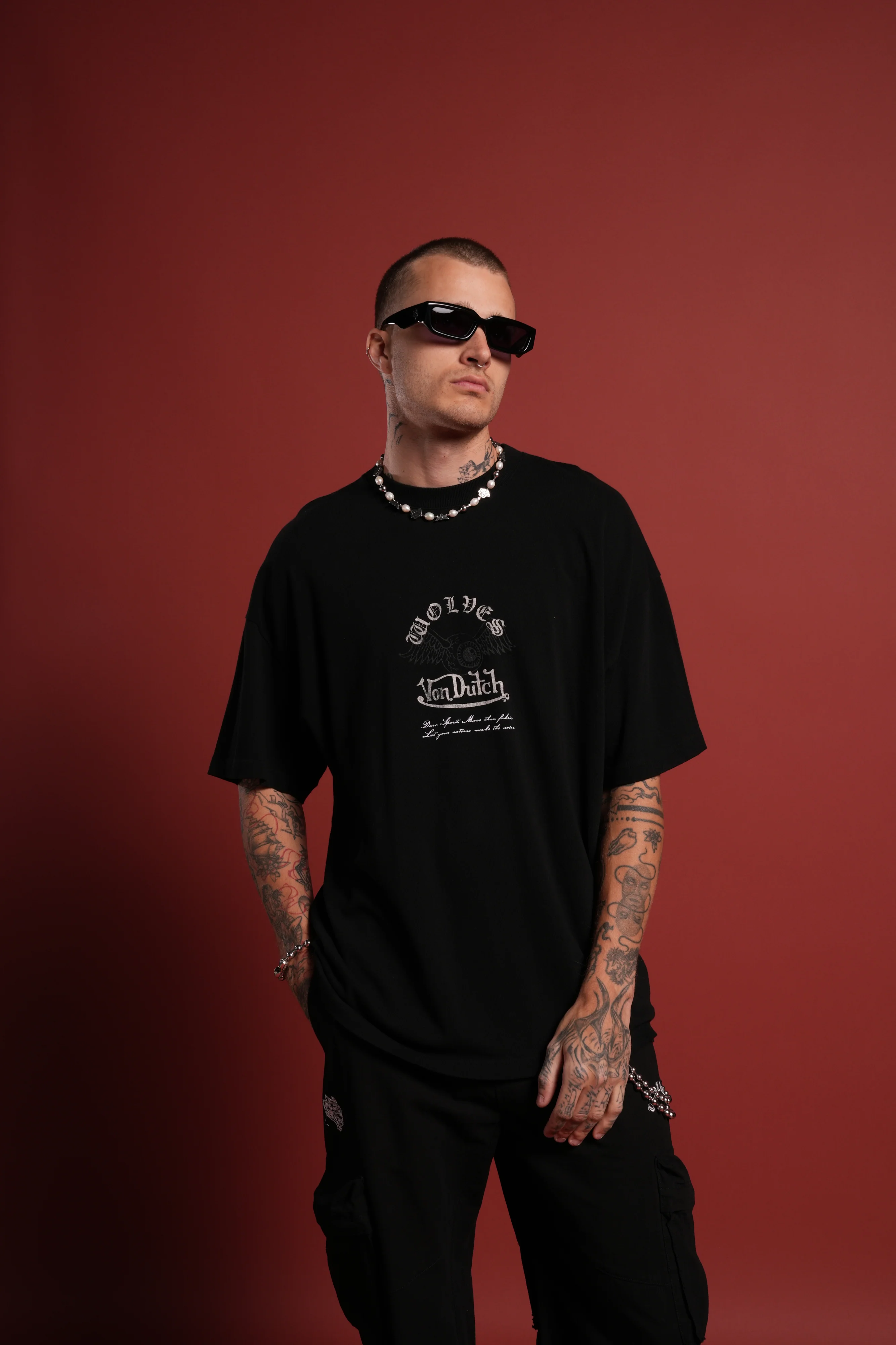 DSVD NFGU Premium Oversized Tee in Black - Image 2