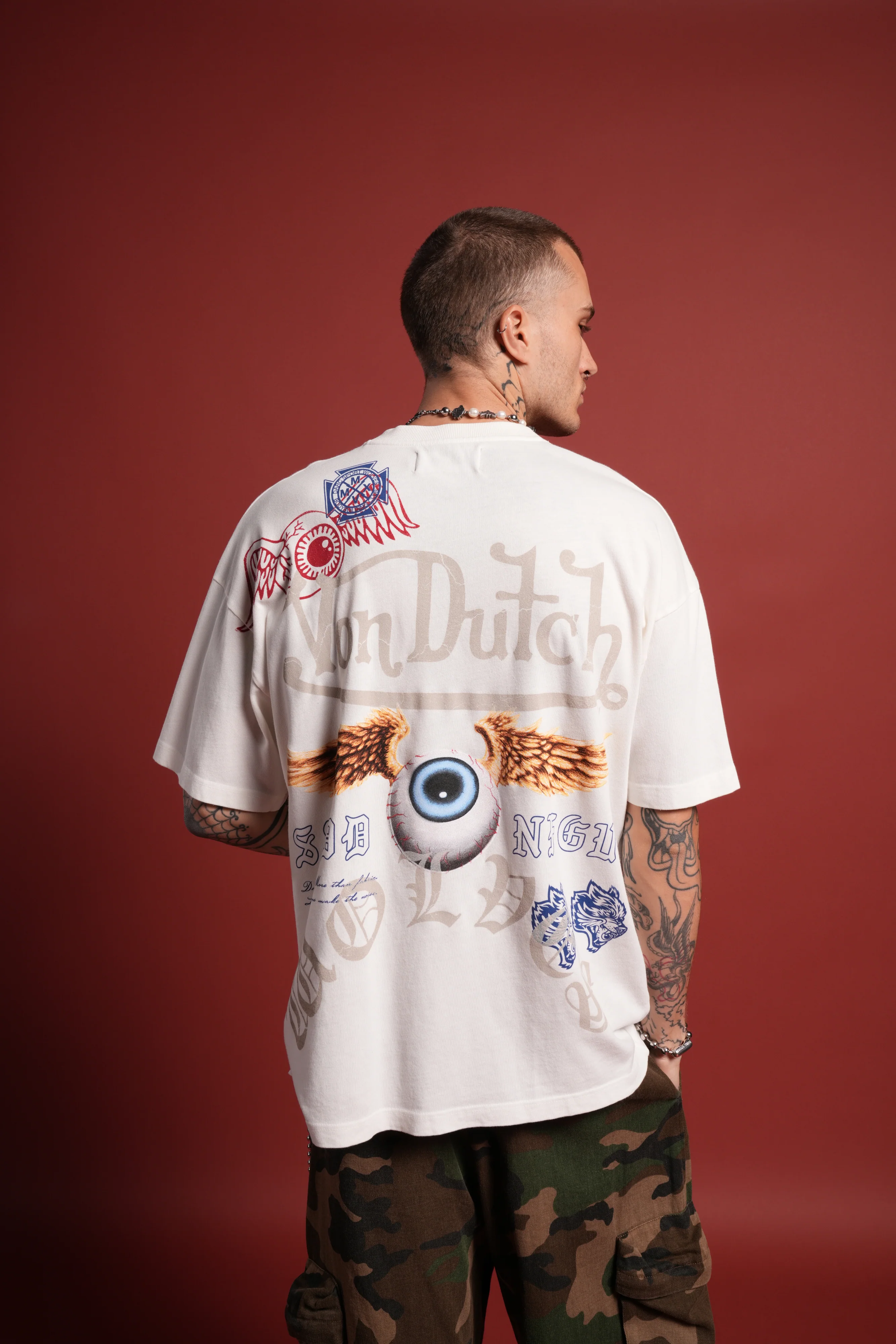 DSVD NFGU Premium Oversized Tee in Cream - Image 4