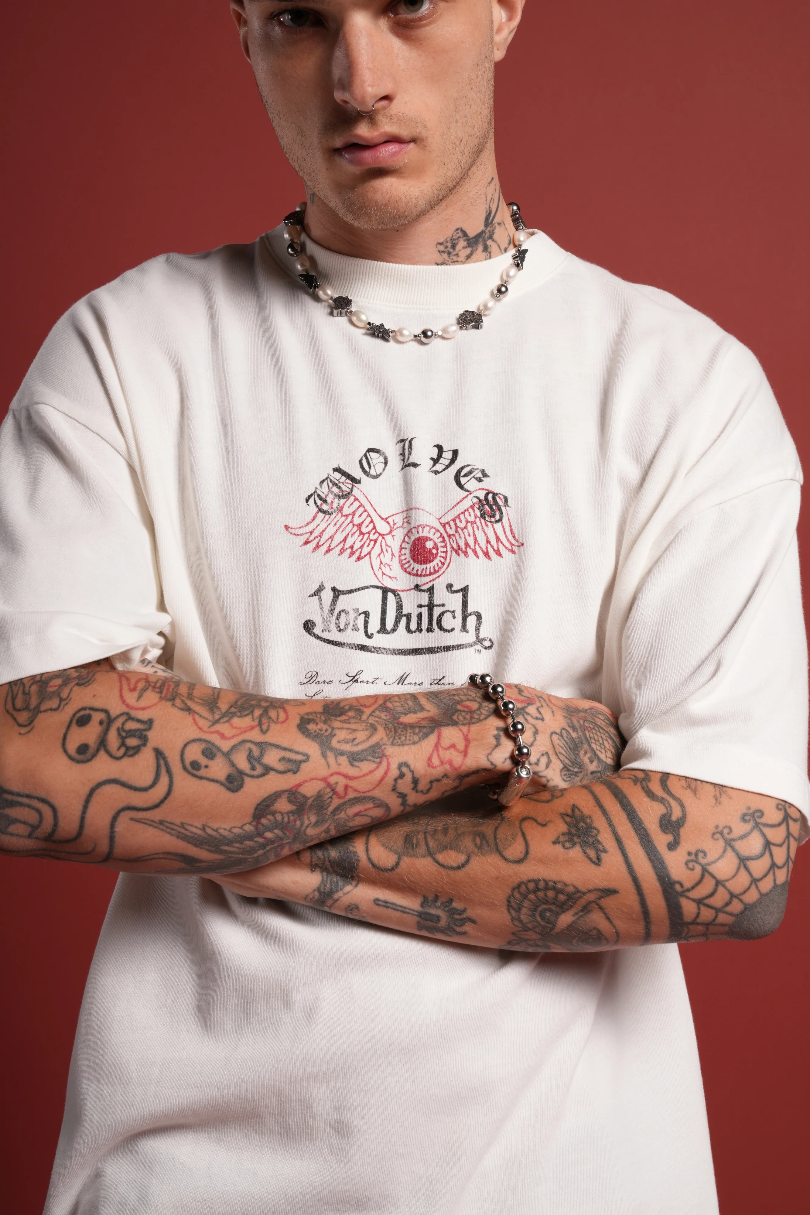 DSVD NFGU Premium Oversized Tee in Cream - Image 7