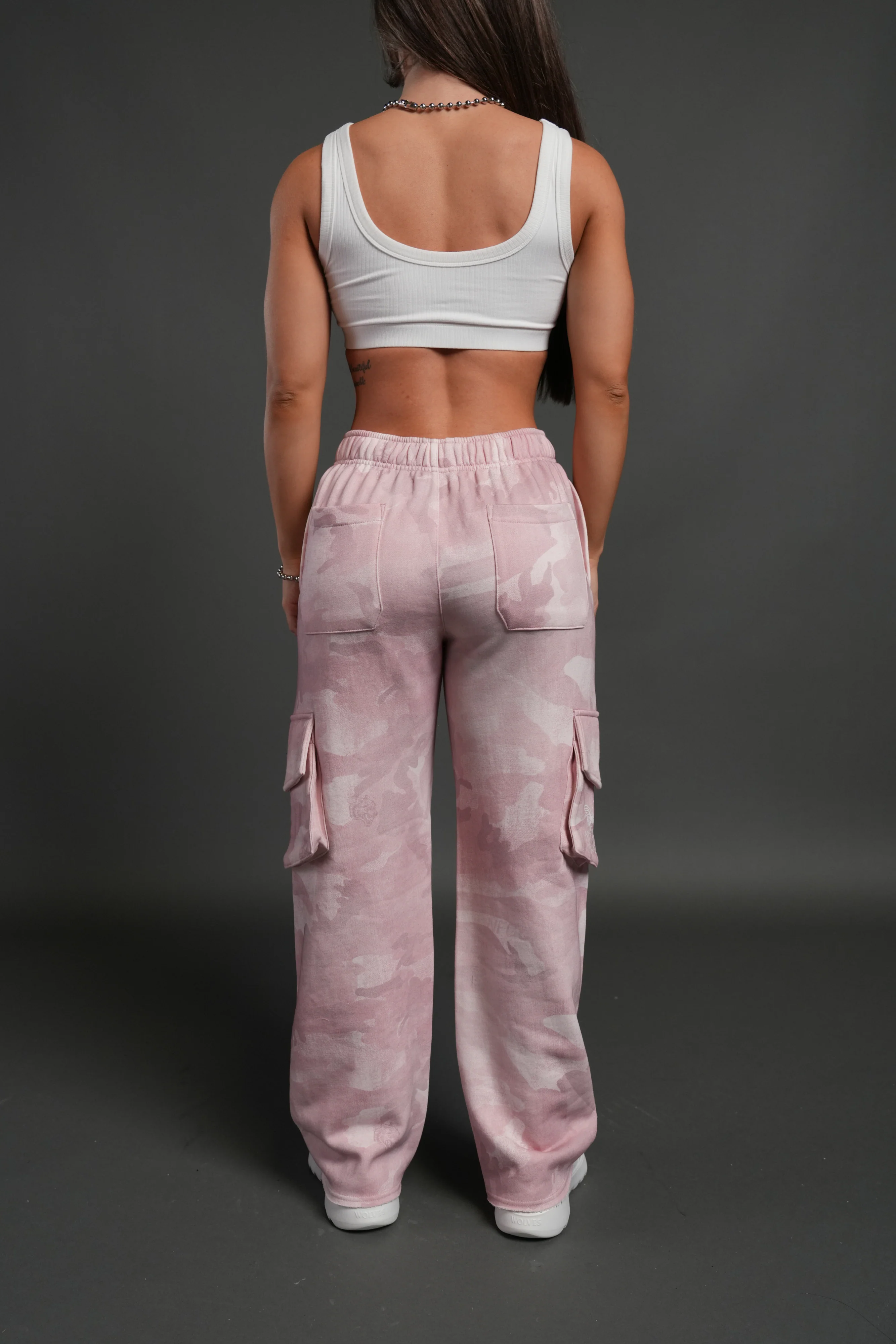 Dual Cherub NFGU Big Cozy Sweats in Blush Vintage Woodland Camo - Image 3