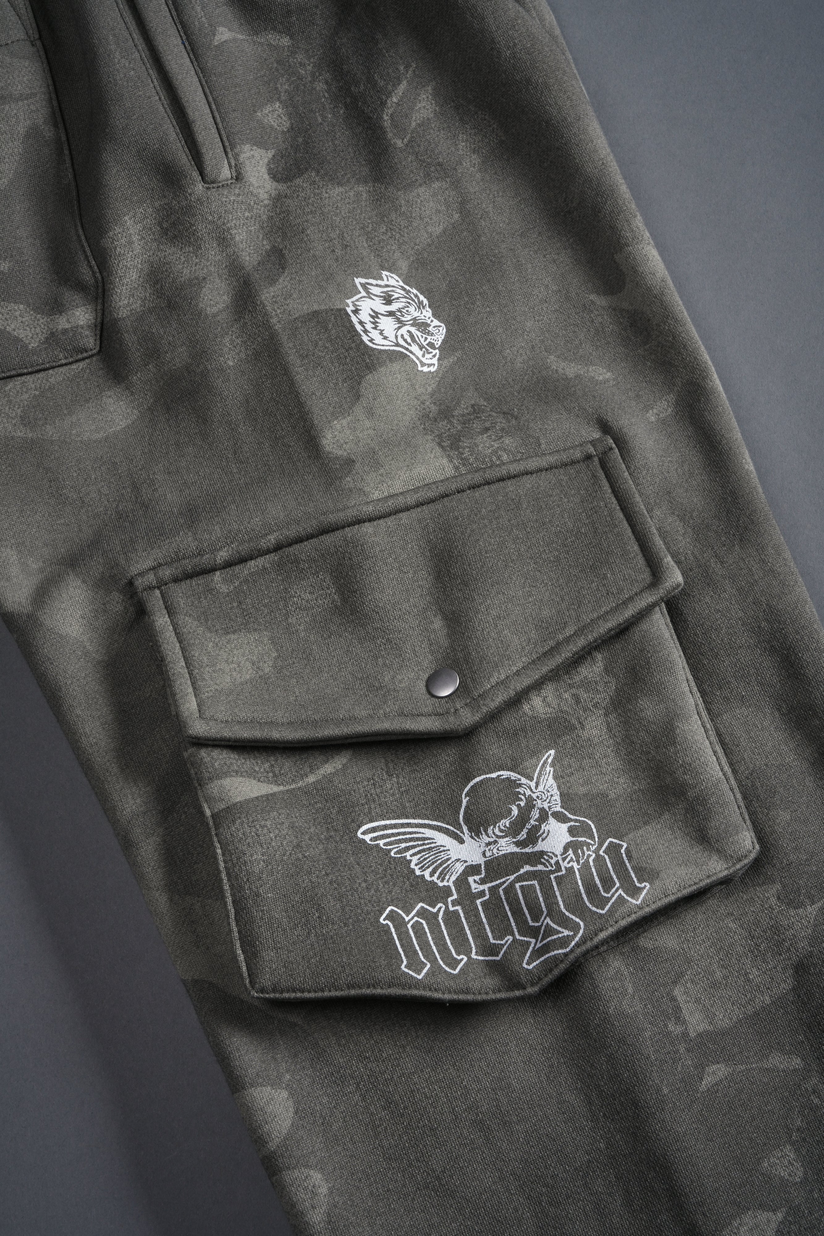 Dual Cherub NFGU Big Cozy Sweats in Lush Vintage Woodland Camo - Image 11