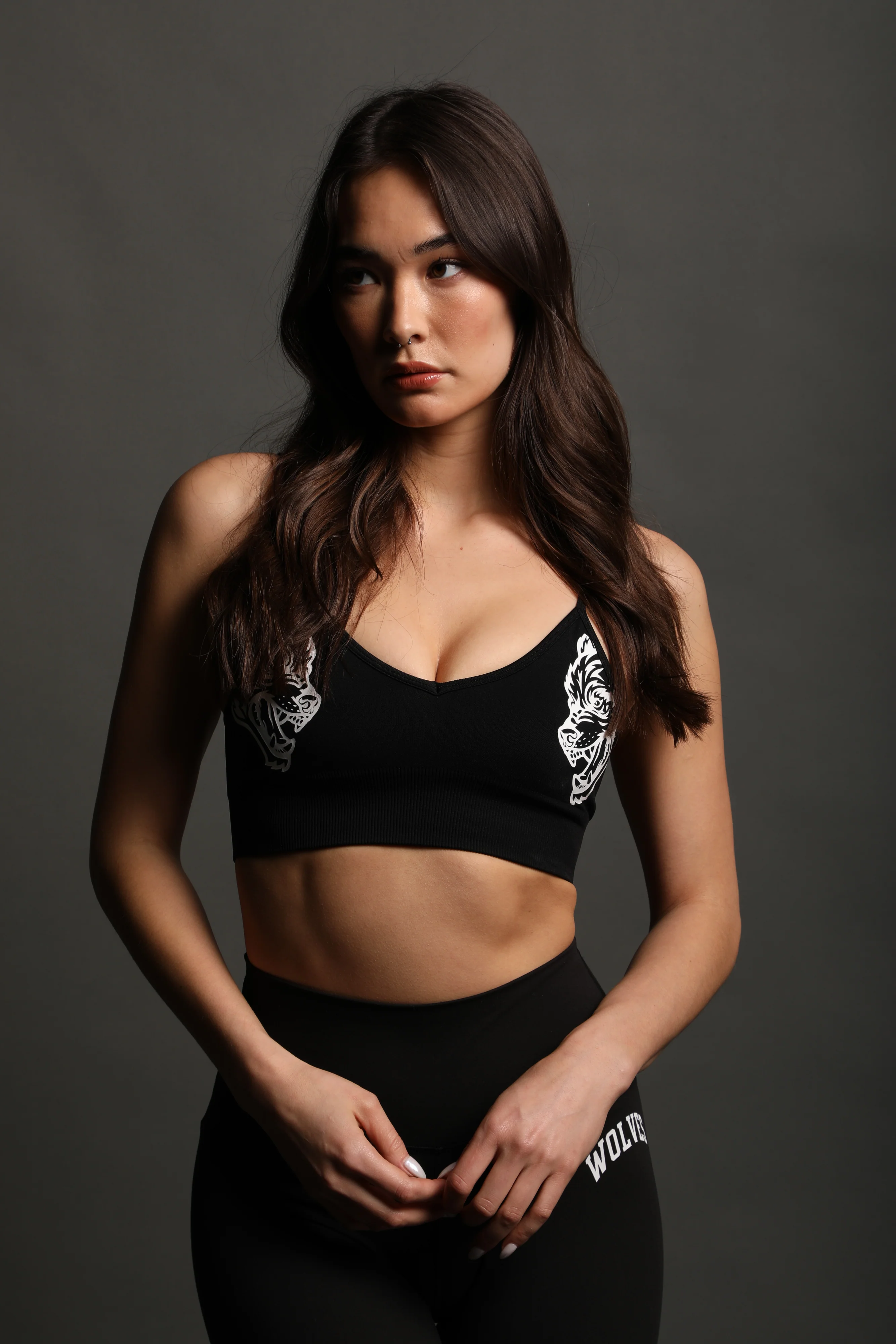 Dual "Everson Seamless" Sports Bra in Black - Image 9