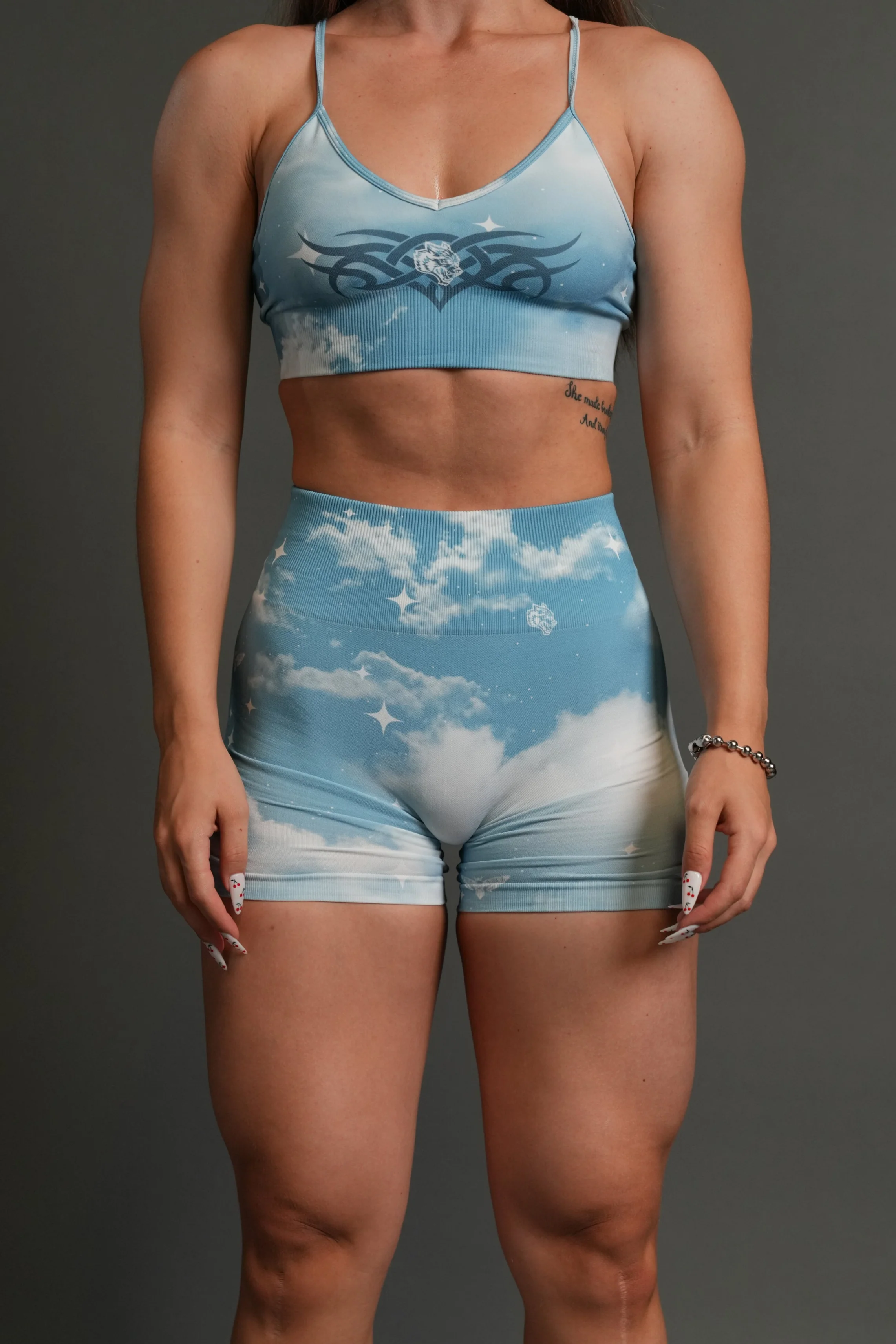 Dual Finite Code Everson Seamless "Training" Shorts in Greek Stone Starry Sky - Image 2