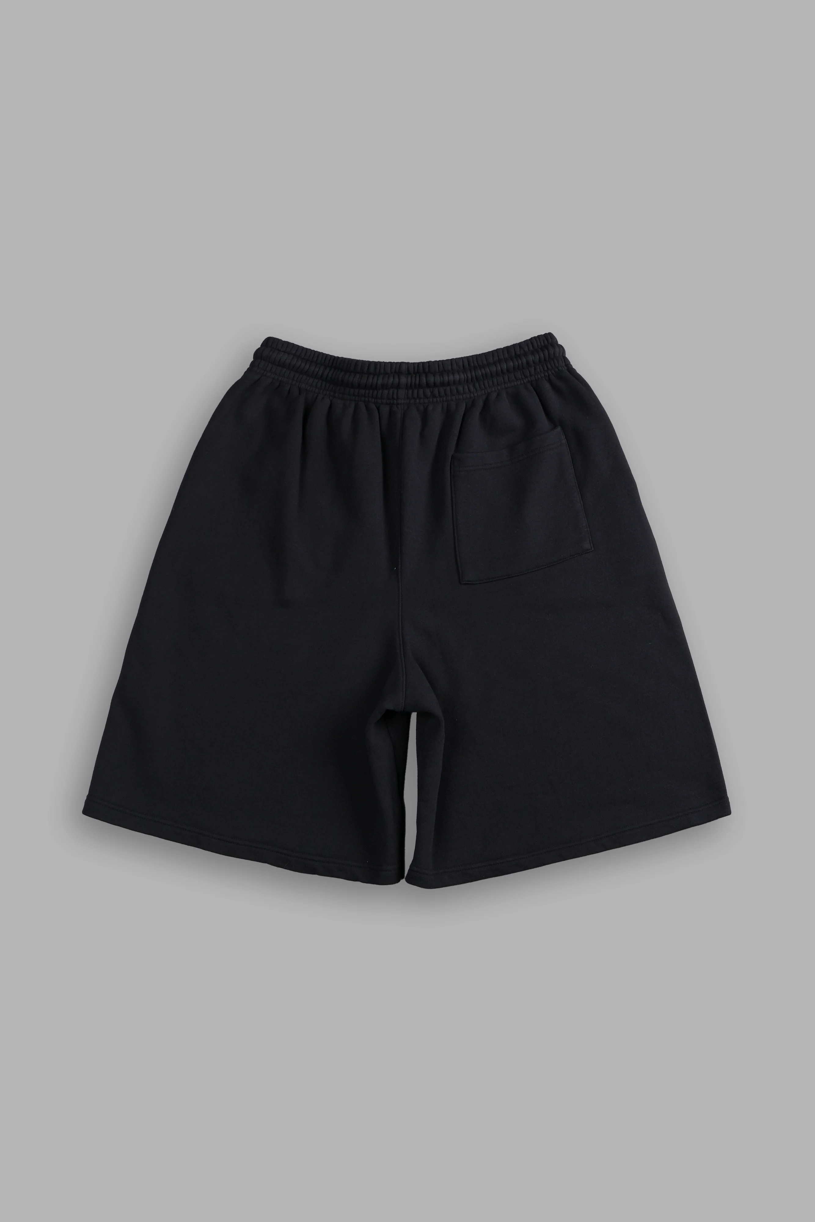 Dual Oversized Osiris Sweat Shorts in Black - Image 3