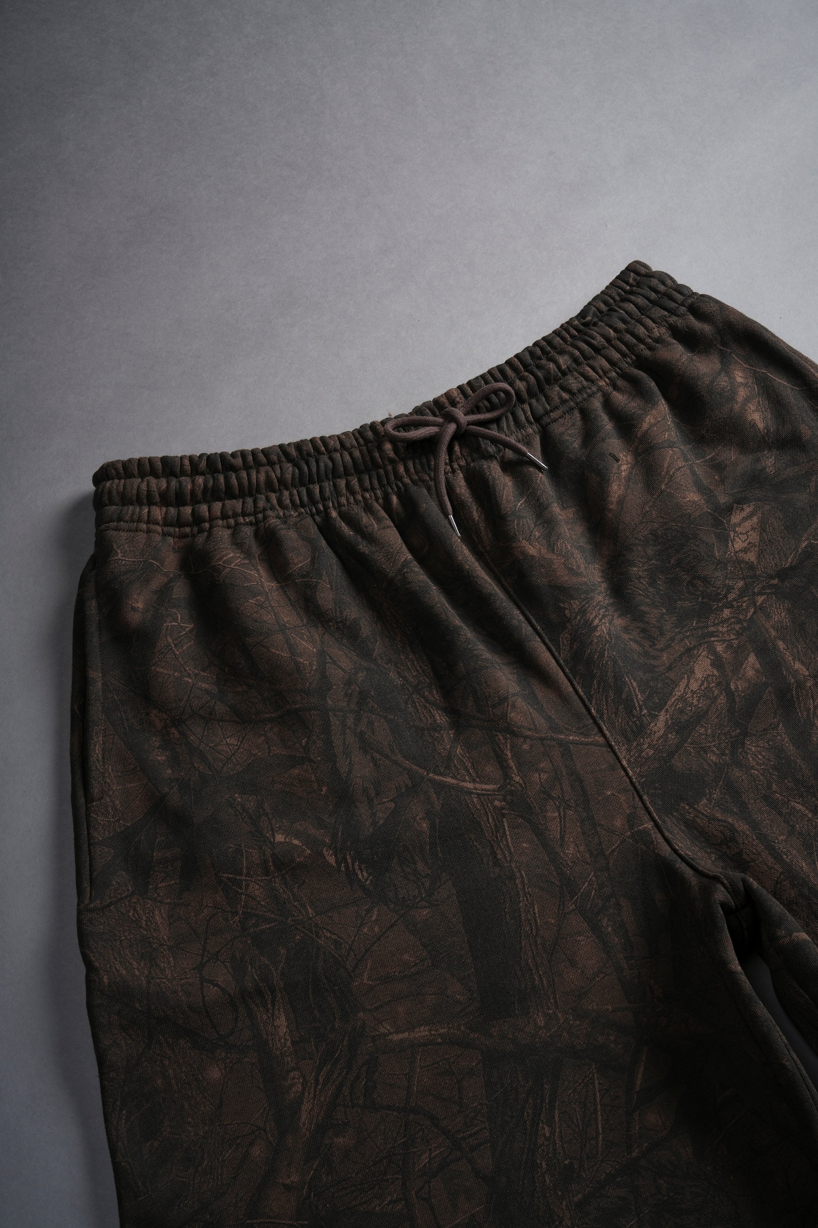 Dual Oversized Osiris Sweat Shorts in Brown Driftwood Forest Camo - Image 6
