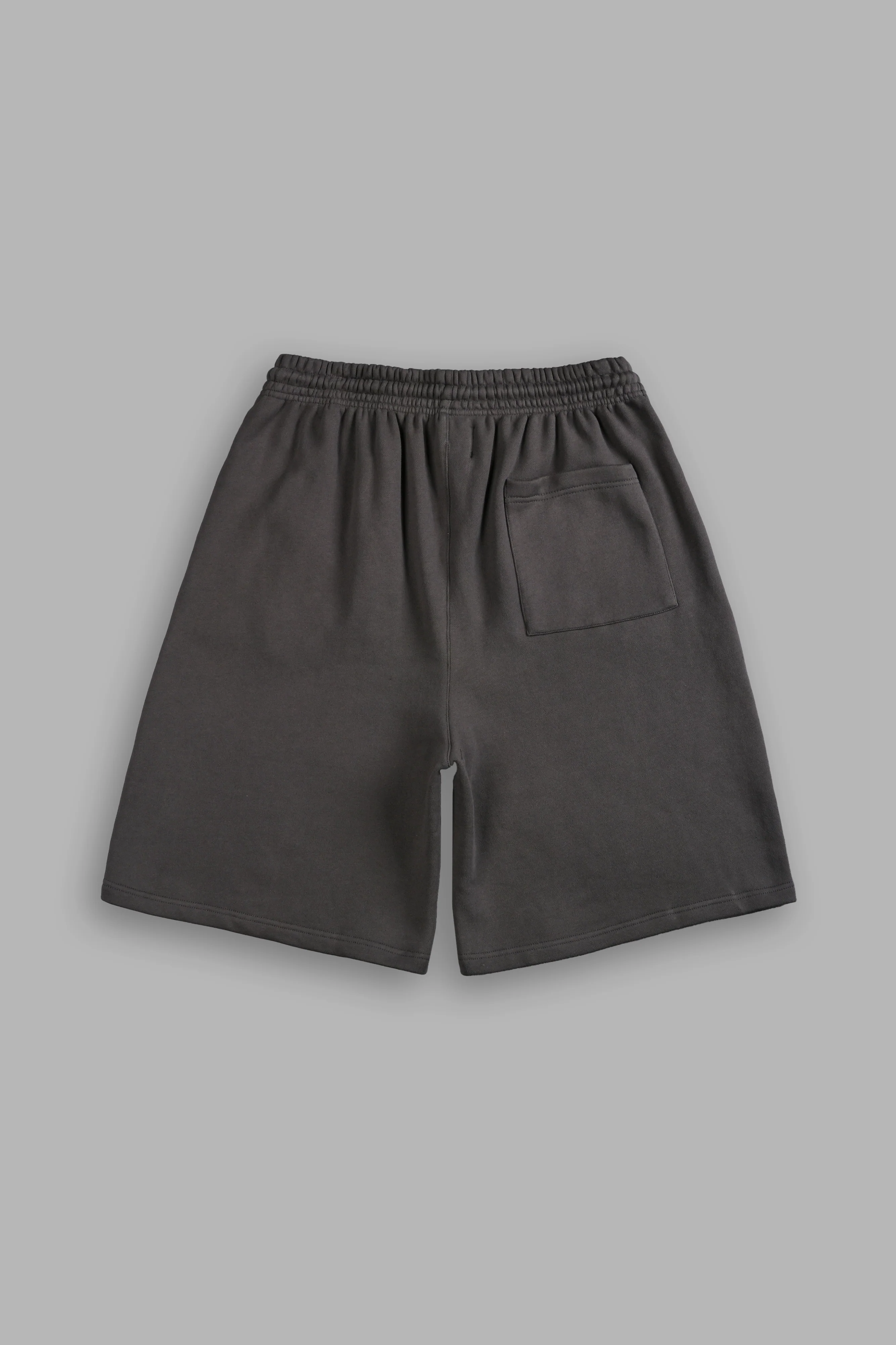 Dual Stud Oversized Osiris Sweat Shorts in Wolf Gray - Image 3