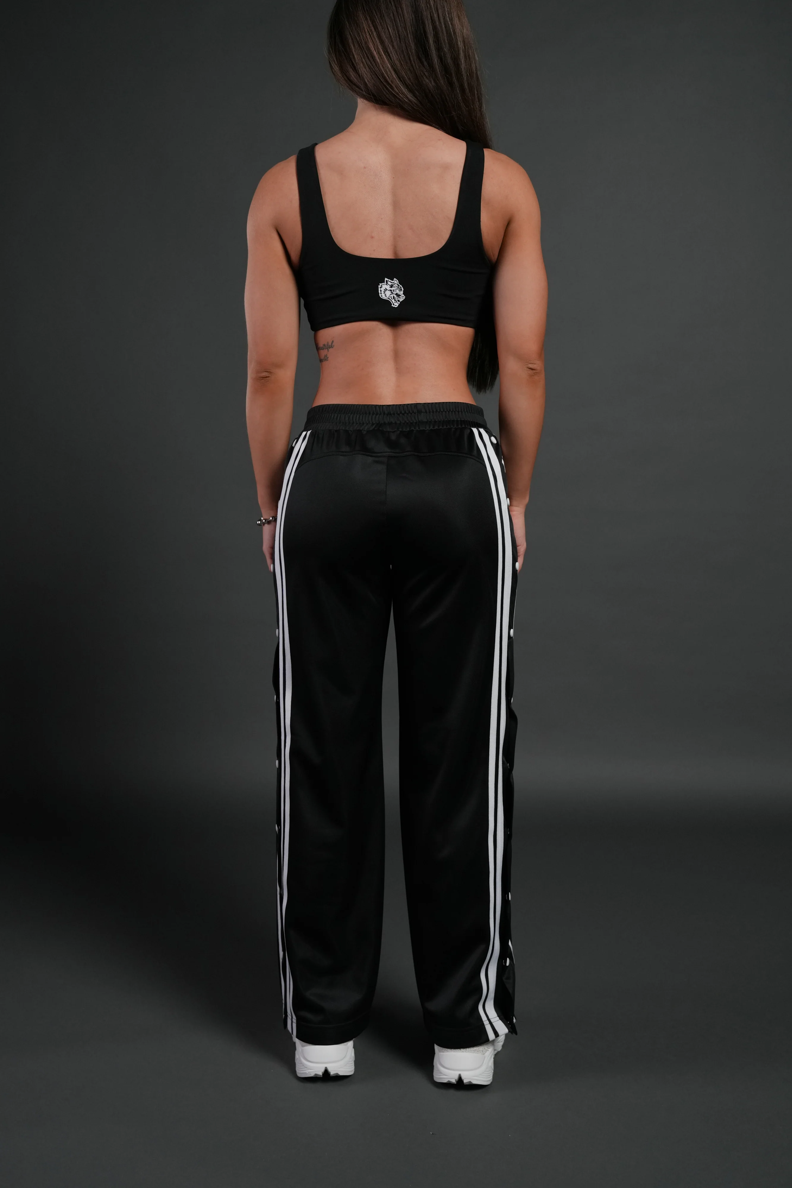 Dual Wolf "Juliette" Tearaway Track Pants in Black - Image 3