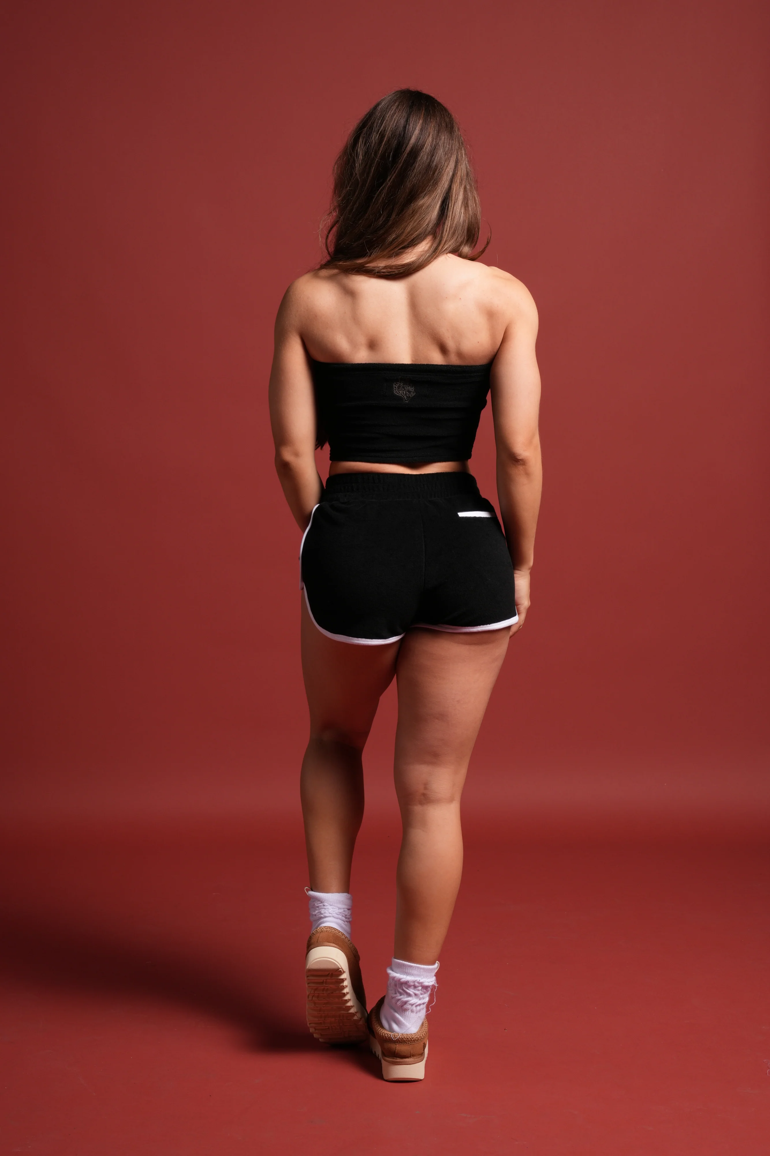 Dual Wolf Tia Track Shorts in Black - Image 6