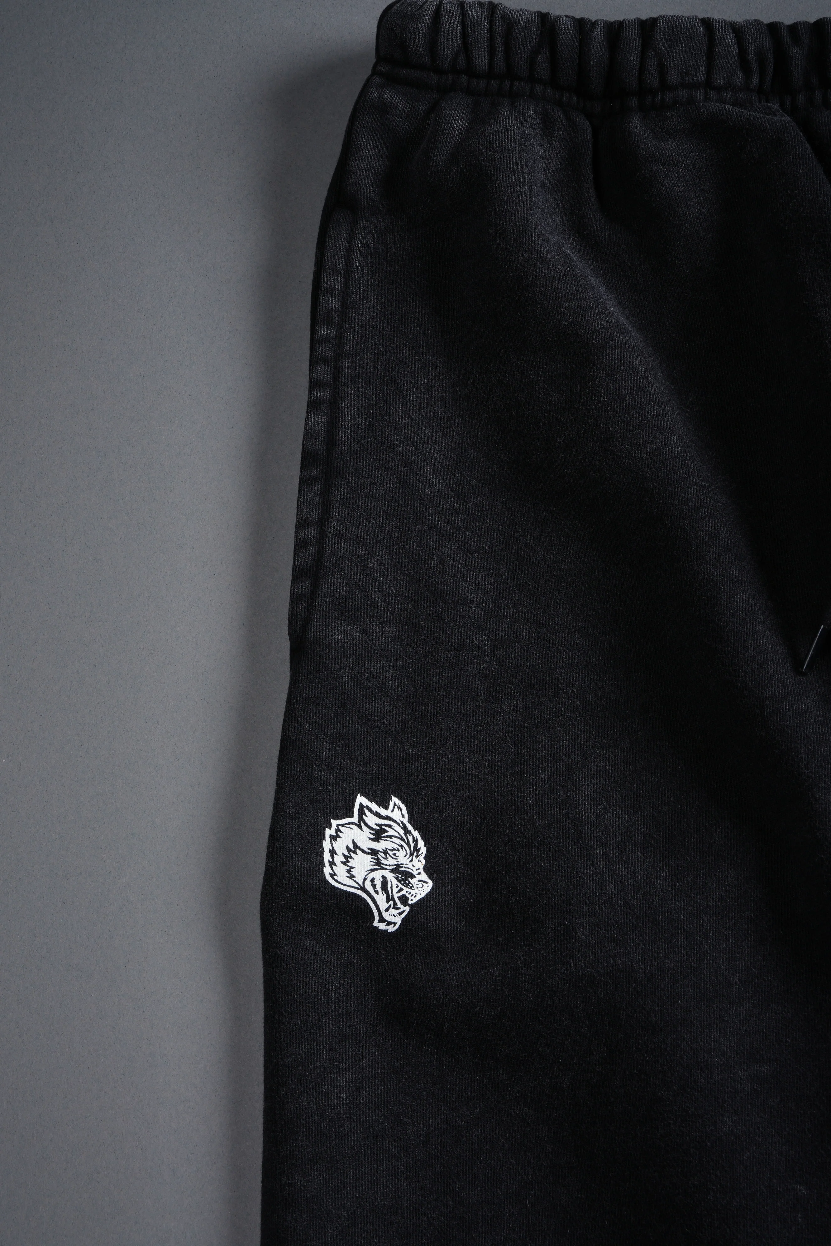 Dual Wolf Unisex Lounger Sweat Pants in Black - Image 14