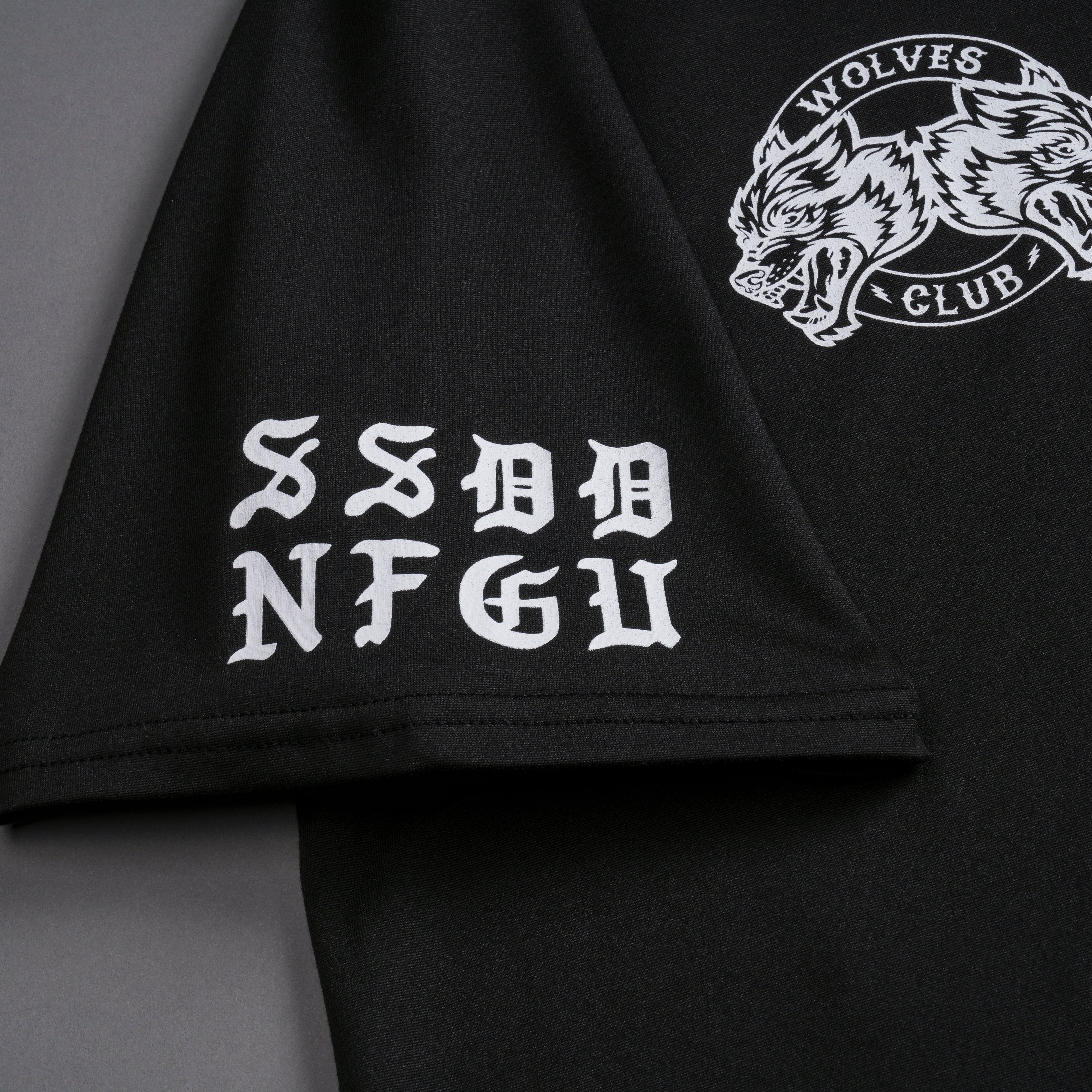 Established "Dry Wolf" Raglan Tee in Black - Image 9