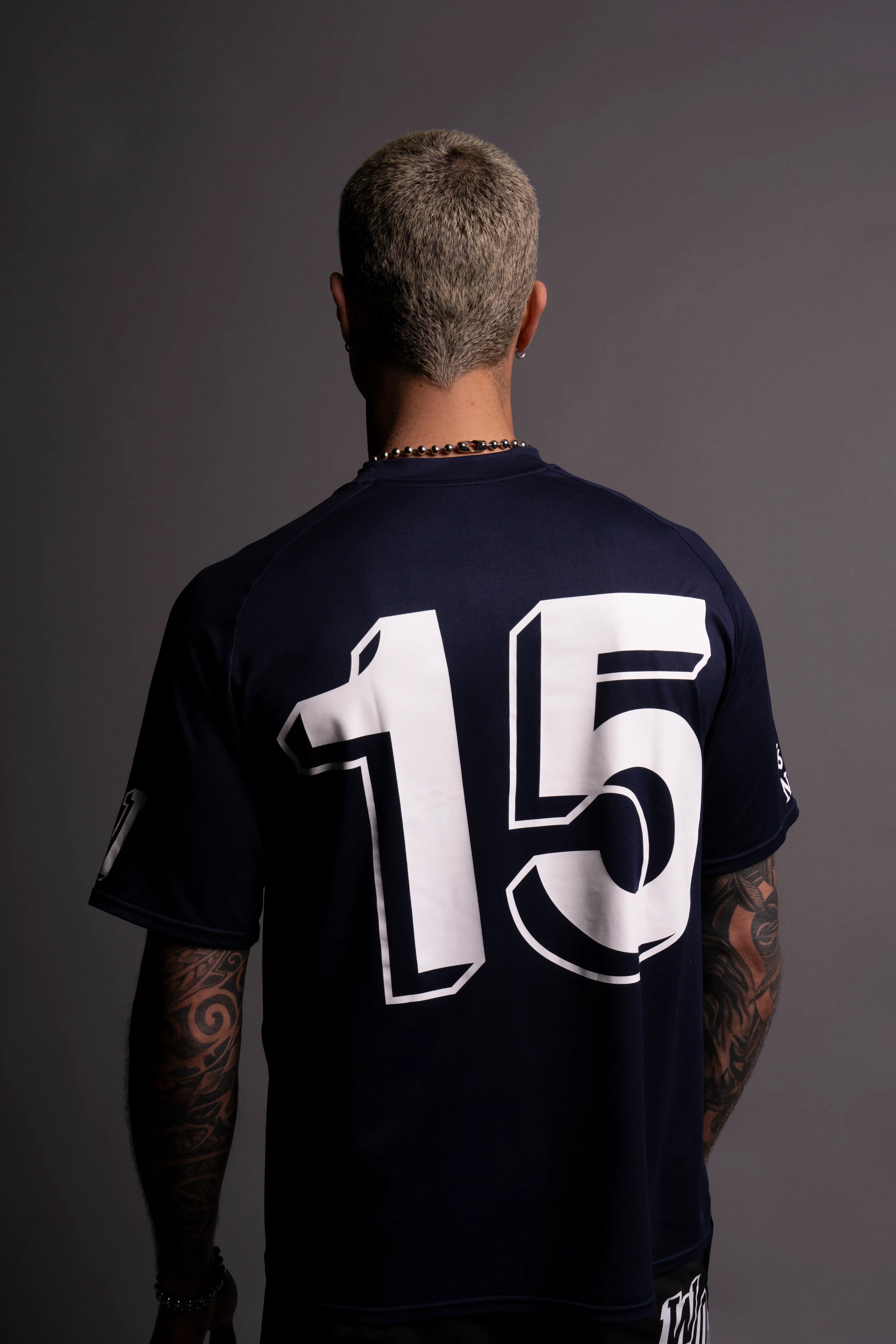 Established "Dry Wolf" Raglan Tee in Navy - Image 6