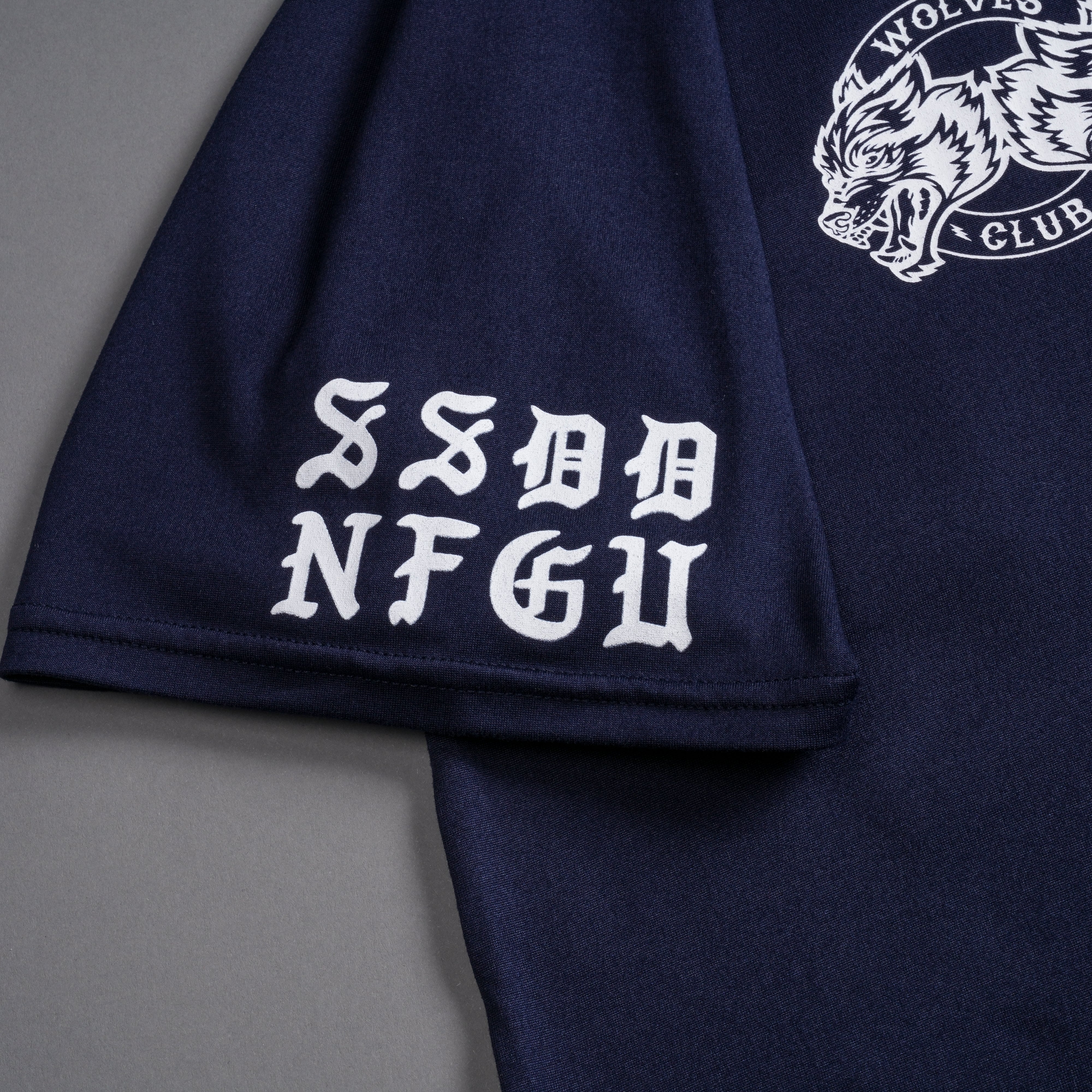 Established "Dry Wolf" Raglan Tee in Navy - Image 9