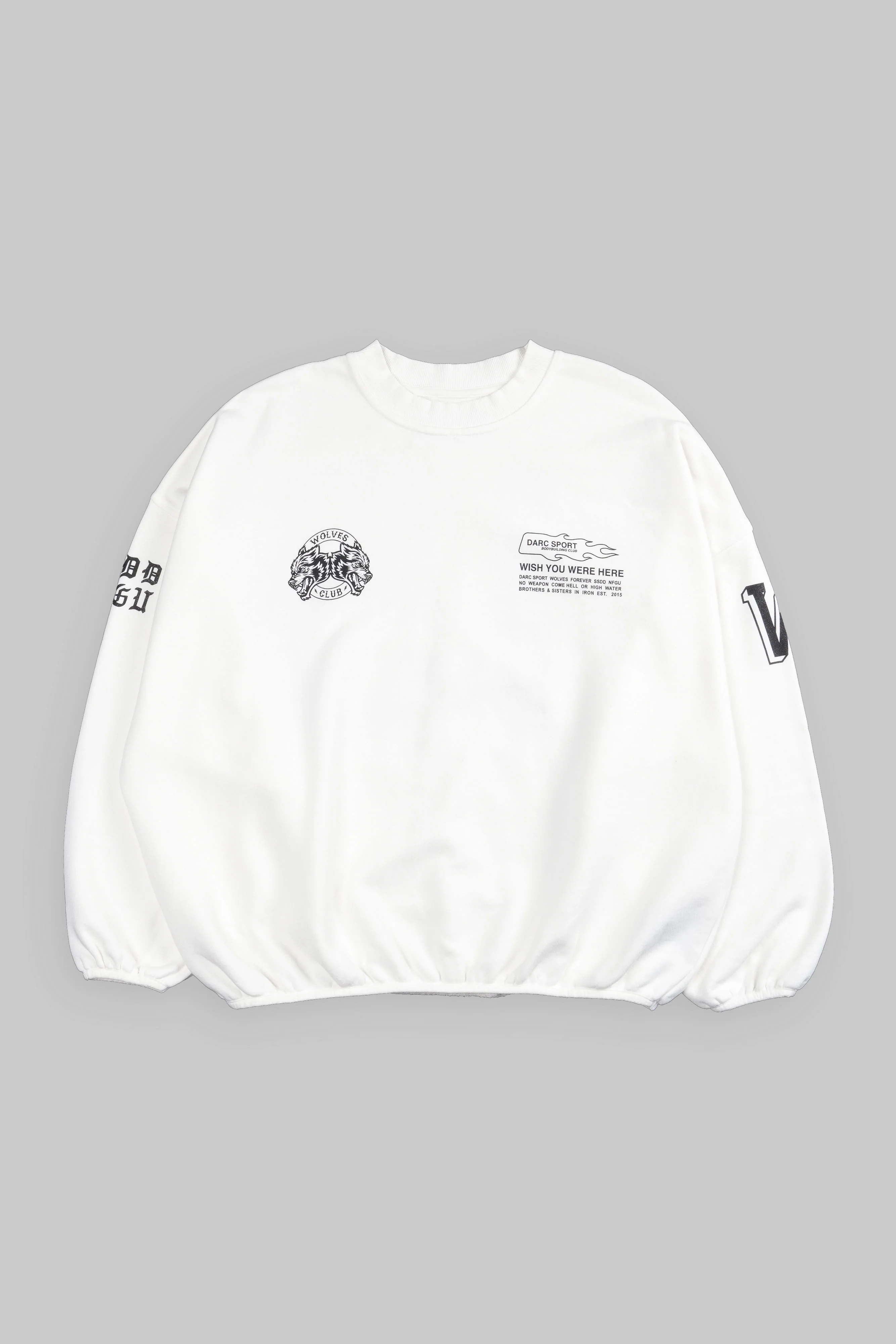 Established S. Hall Unisex Crewneck in Cream
