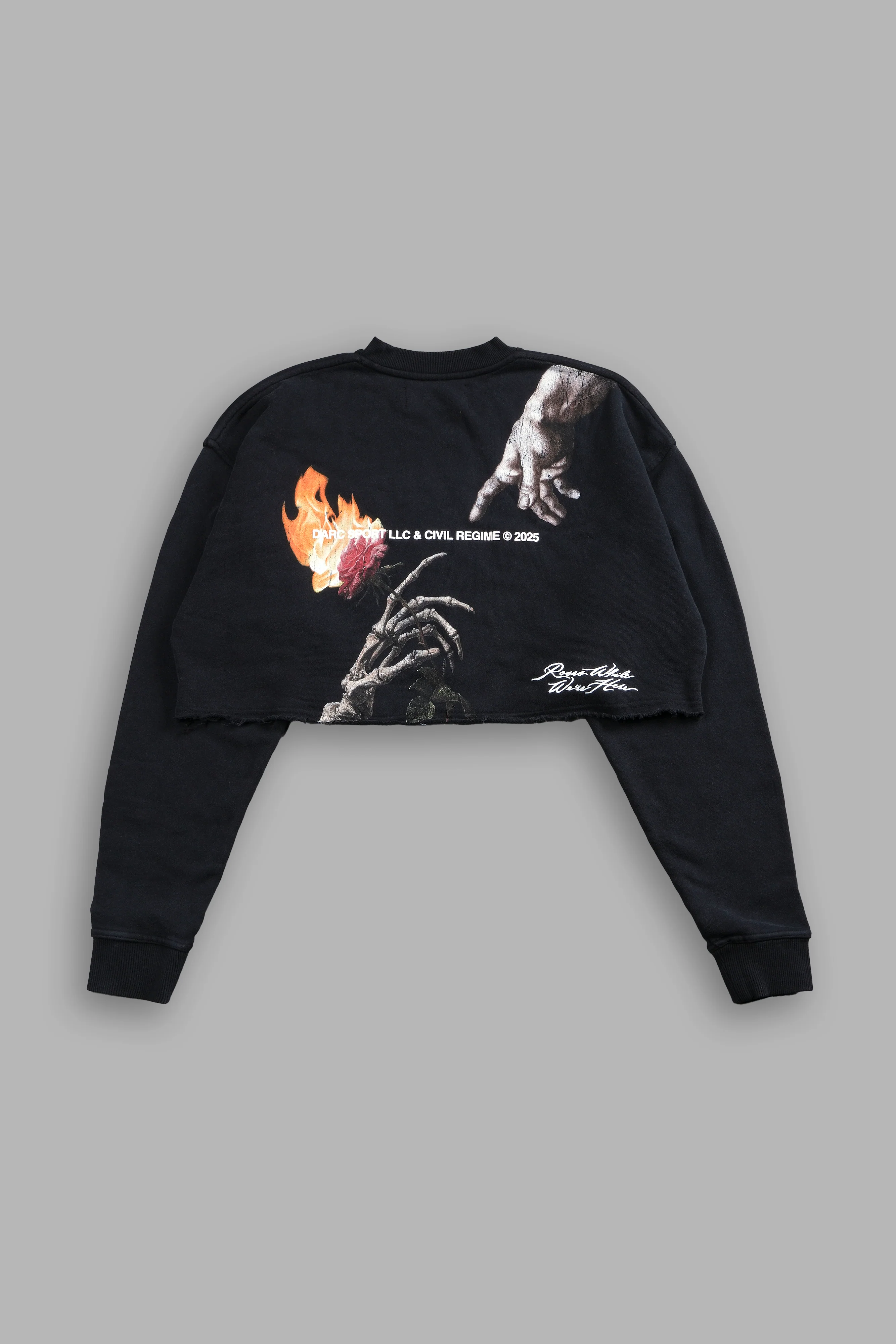Eternal Fire London (Cropped) Crewneck in Black - Image 3