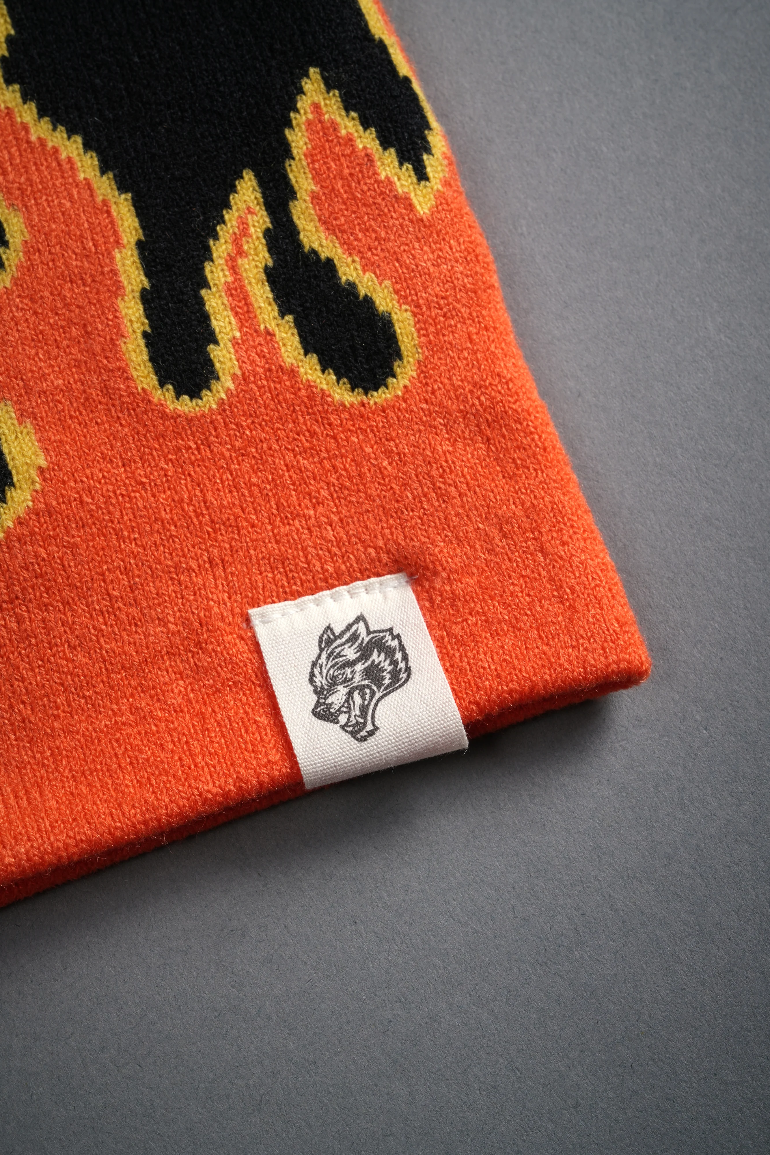Eternal Flame Cap Beanie in Black/Orange - Image 12