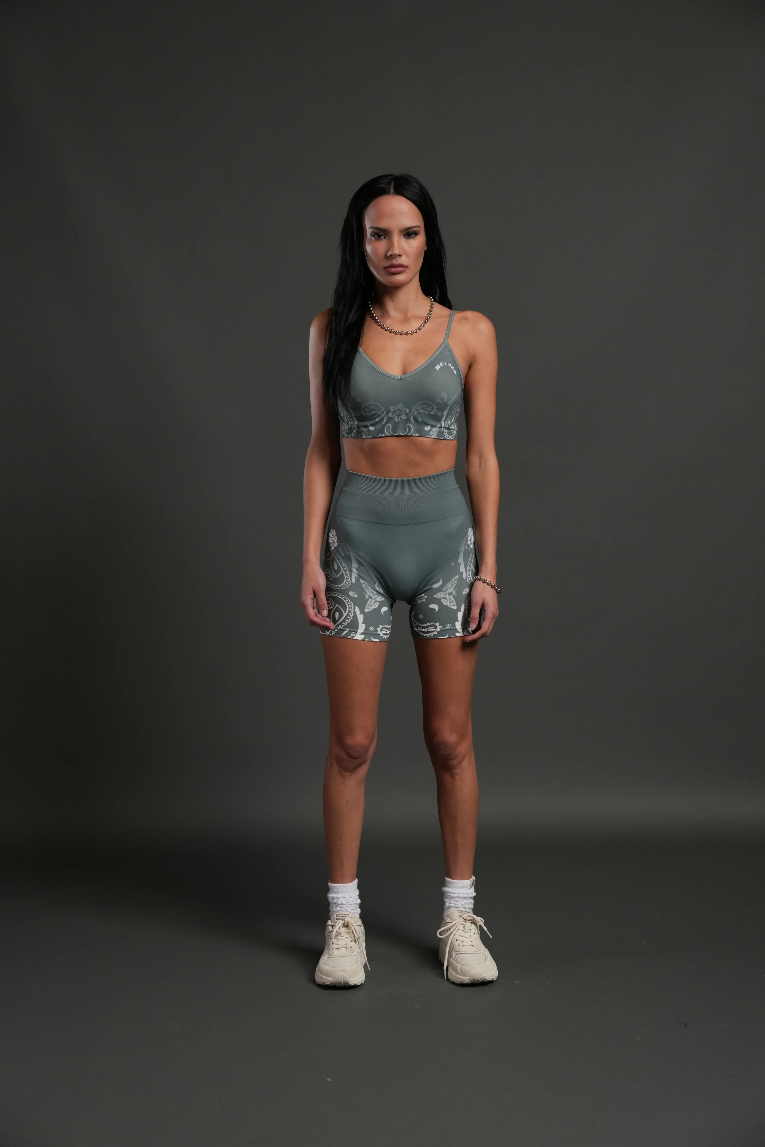 Faded Paisley "Maya" Soft Seamless Bra in Greek Stone - Image 3