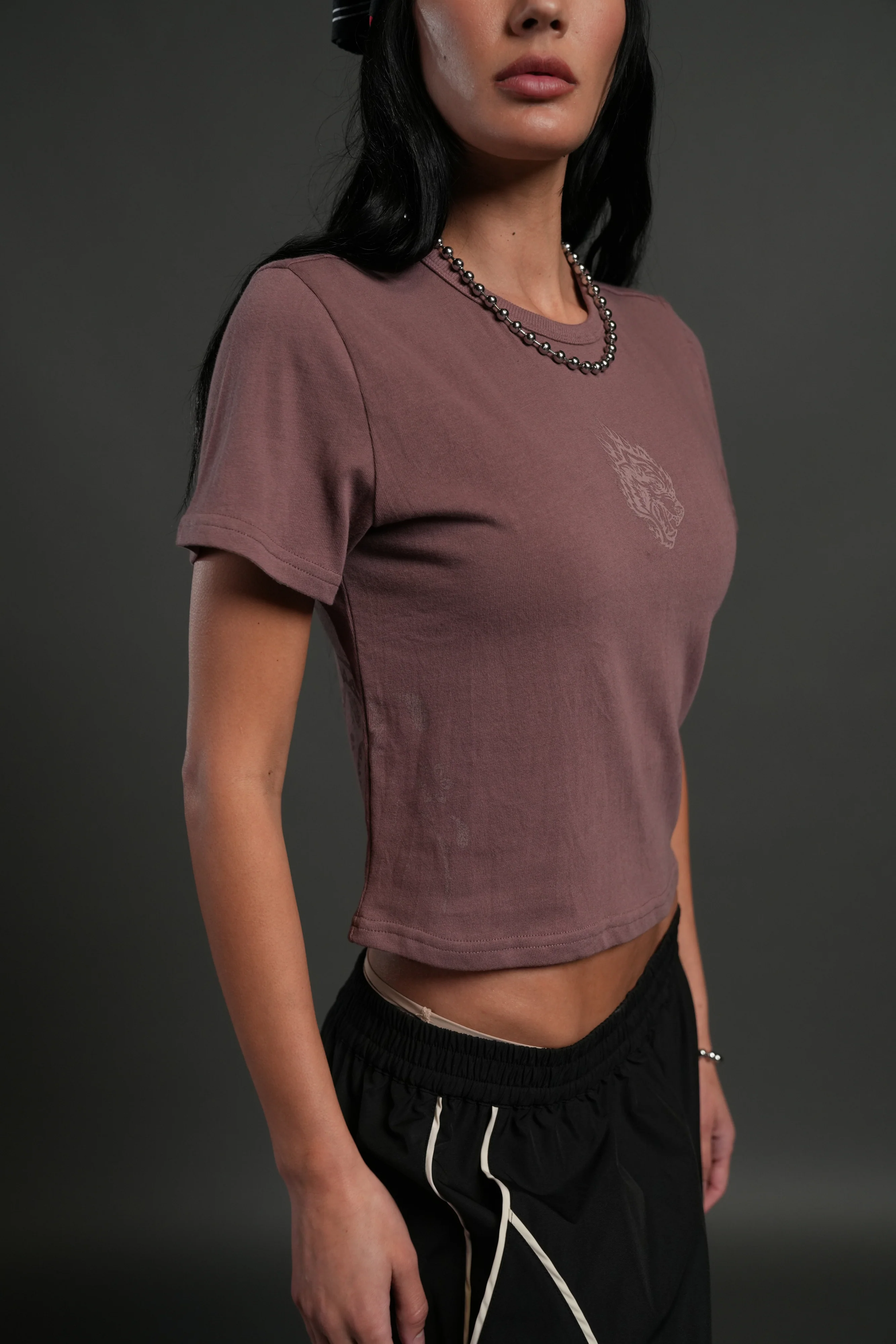 Faded Paisley "Timeless" Tee in Mauve - Image 3