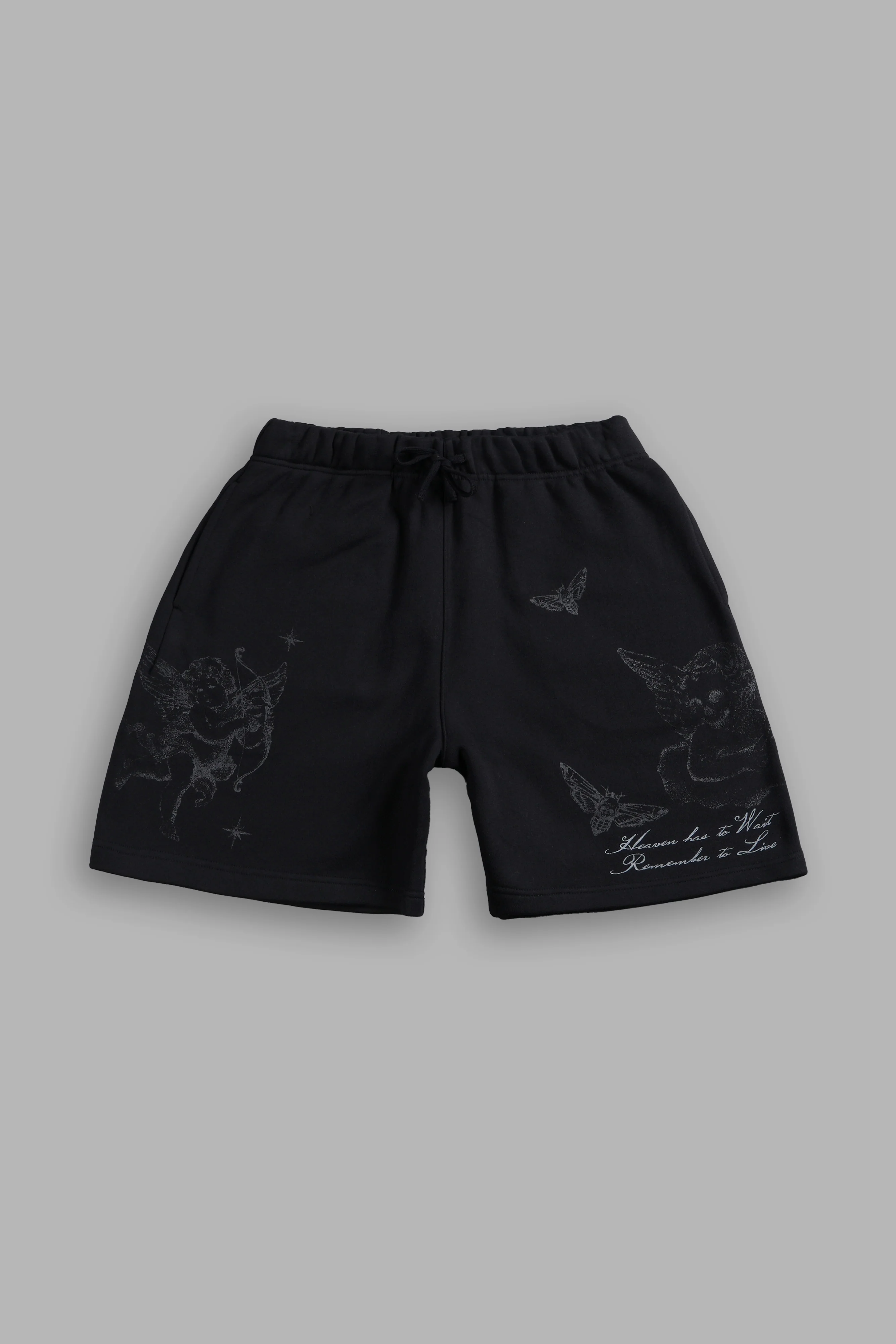 Fallen Cherub Oversized Post Lounge Sweat Shorts in Black