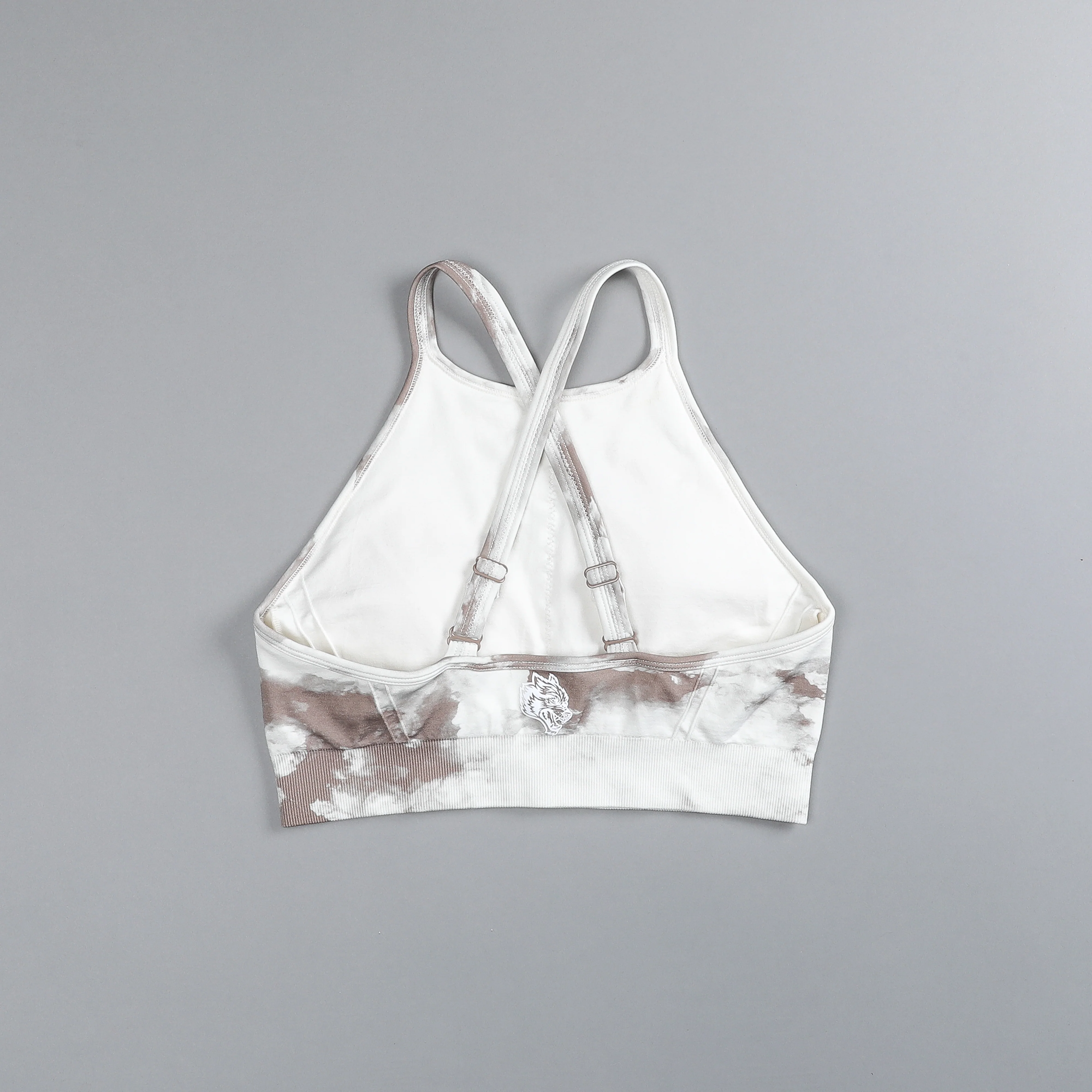 Faster "Everson Seamless" High Neck Bra in Stone Ghost Clouds - Image 4