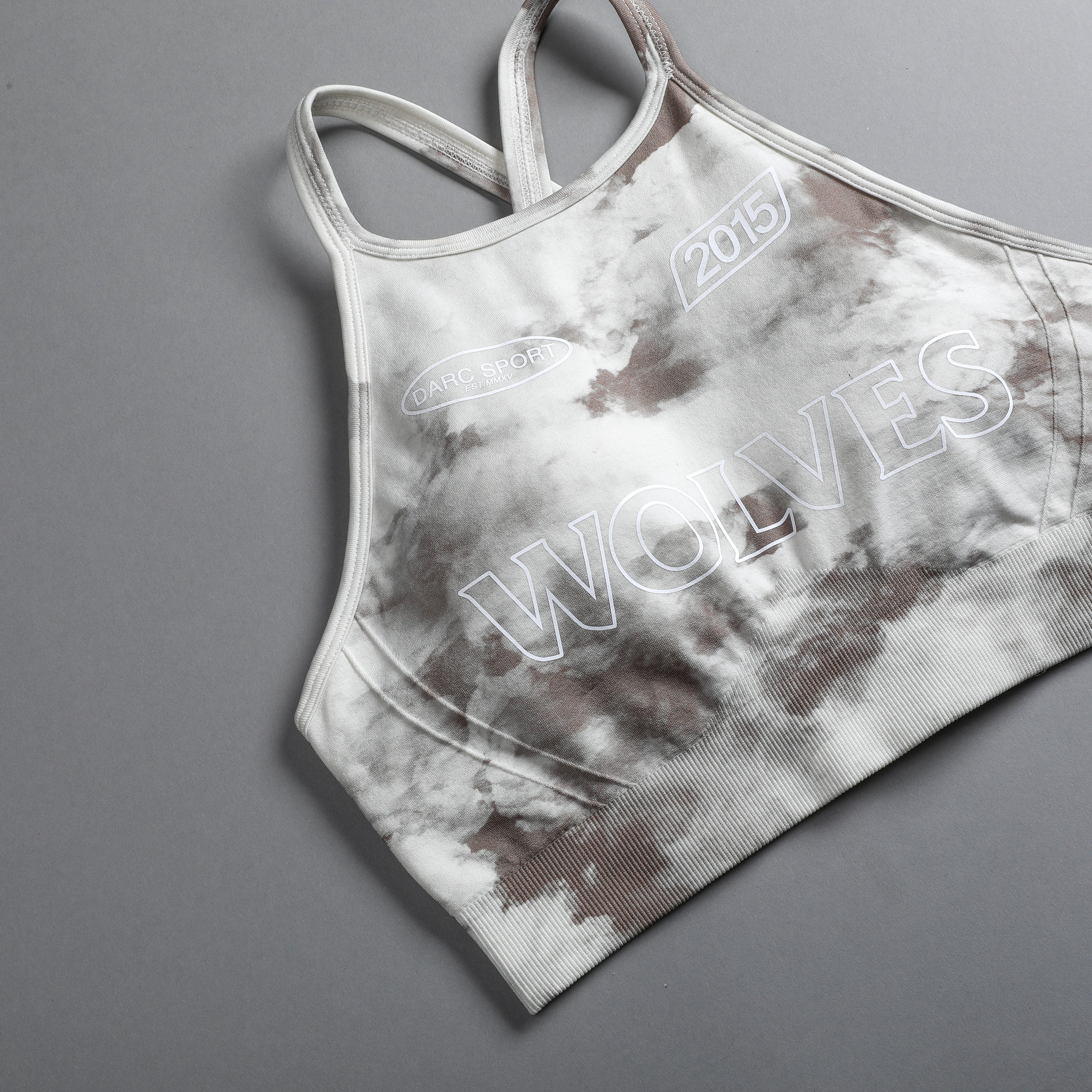 Faster "Everson Seamless" High Neck Bra in Stone Ghost Clouds - Image 8
