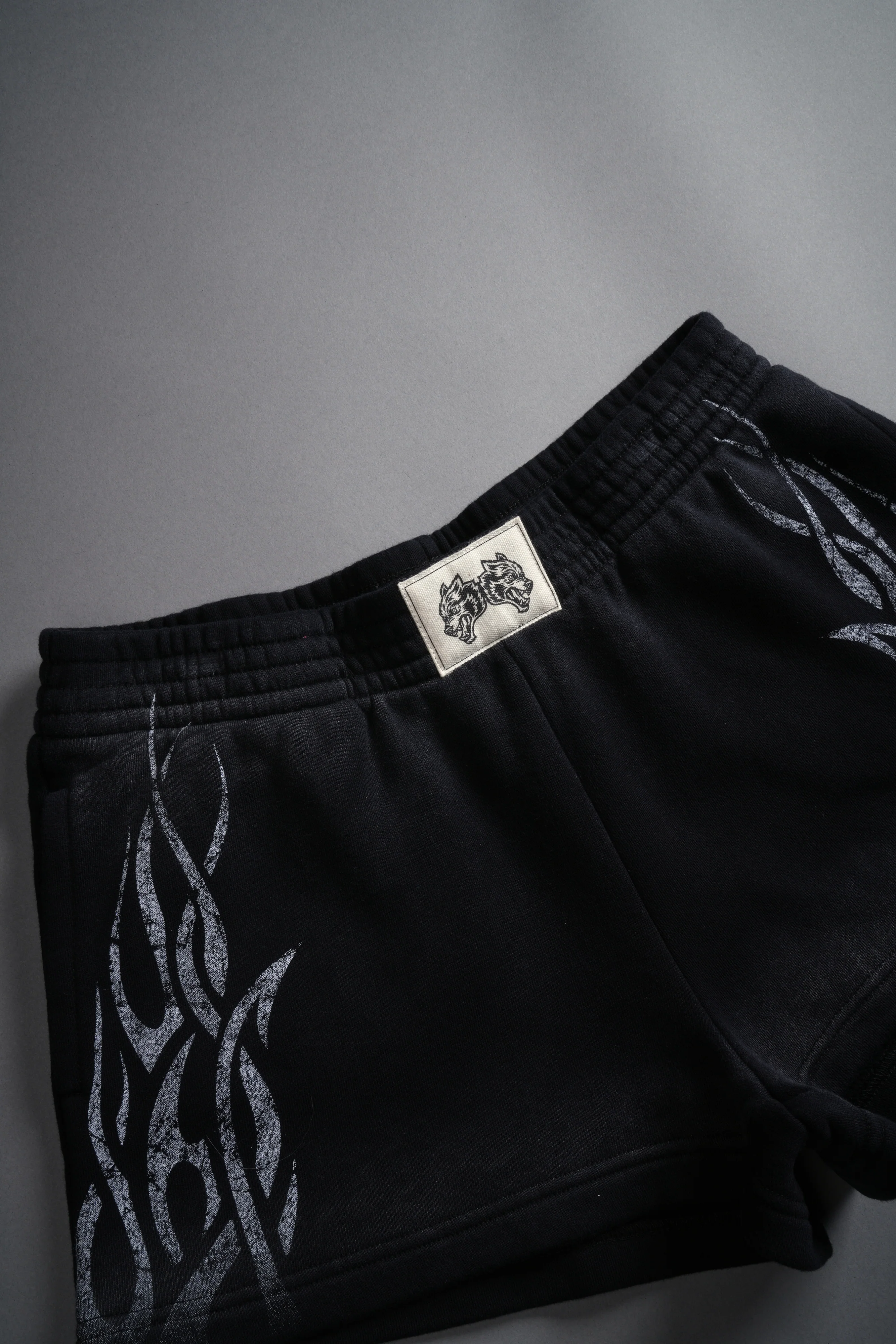 Finite Flame Ellie Sweat Shorts in Black Drift Wash - Image 9