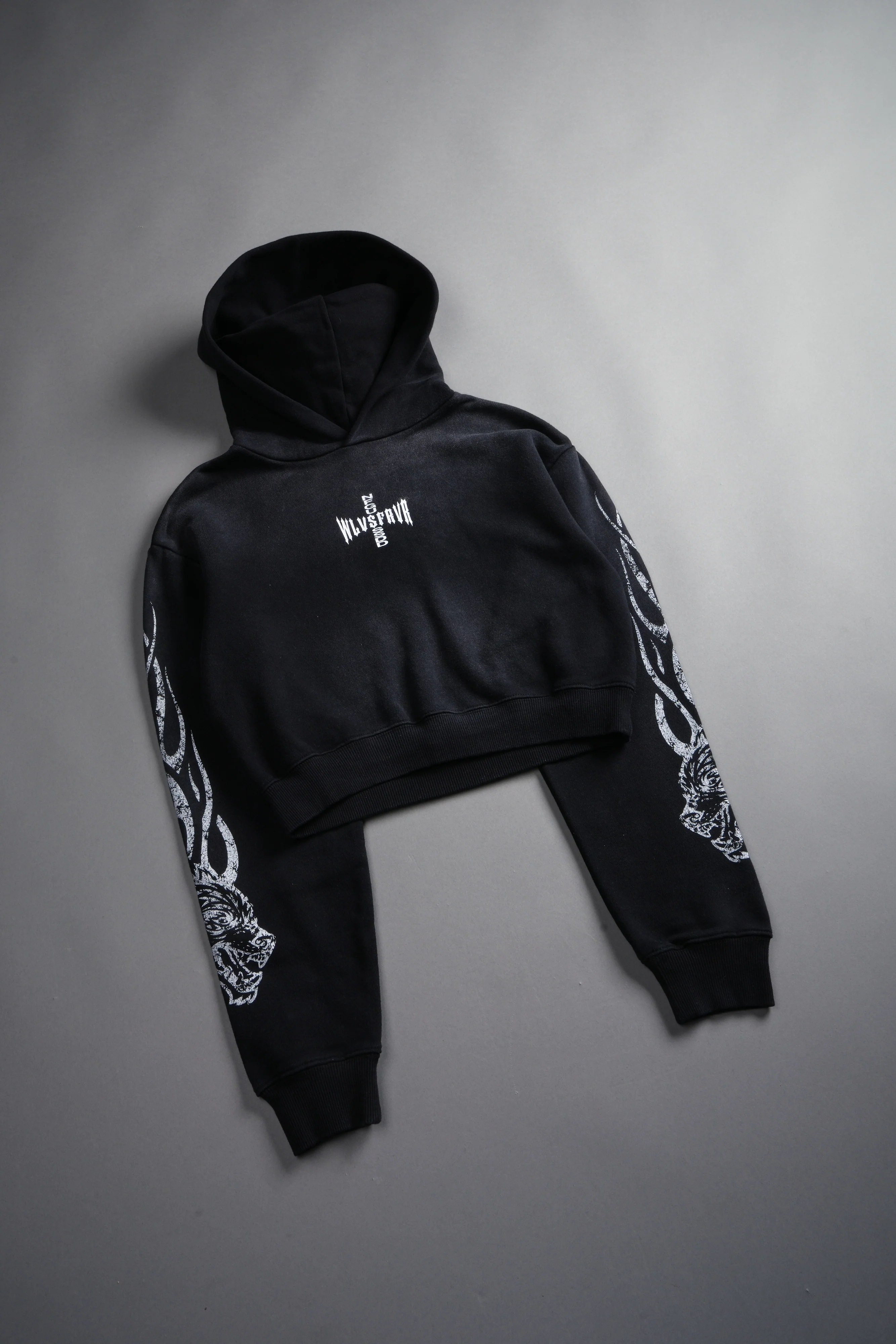 Finite Flame "Rose" She Hoodie in Black Drift Wash - Image 6