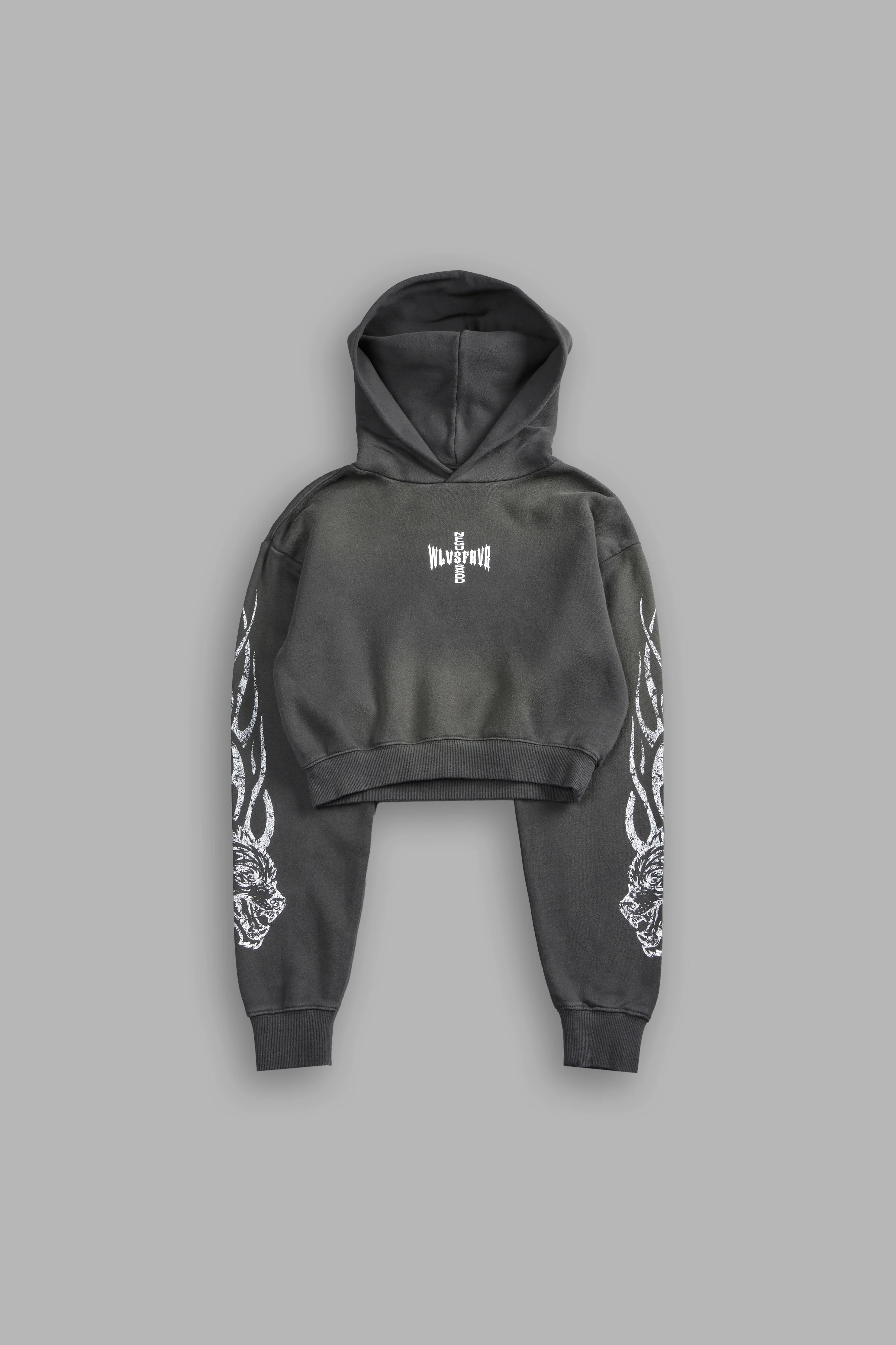 Finite Flame "Rose" She Hoodie in Wolf Gray Drift Wash - Image 2