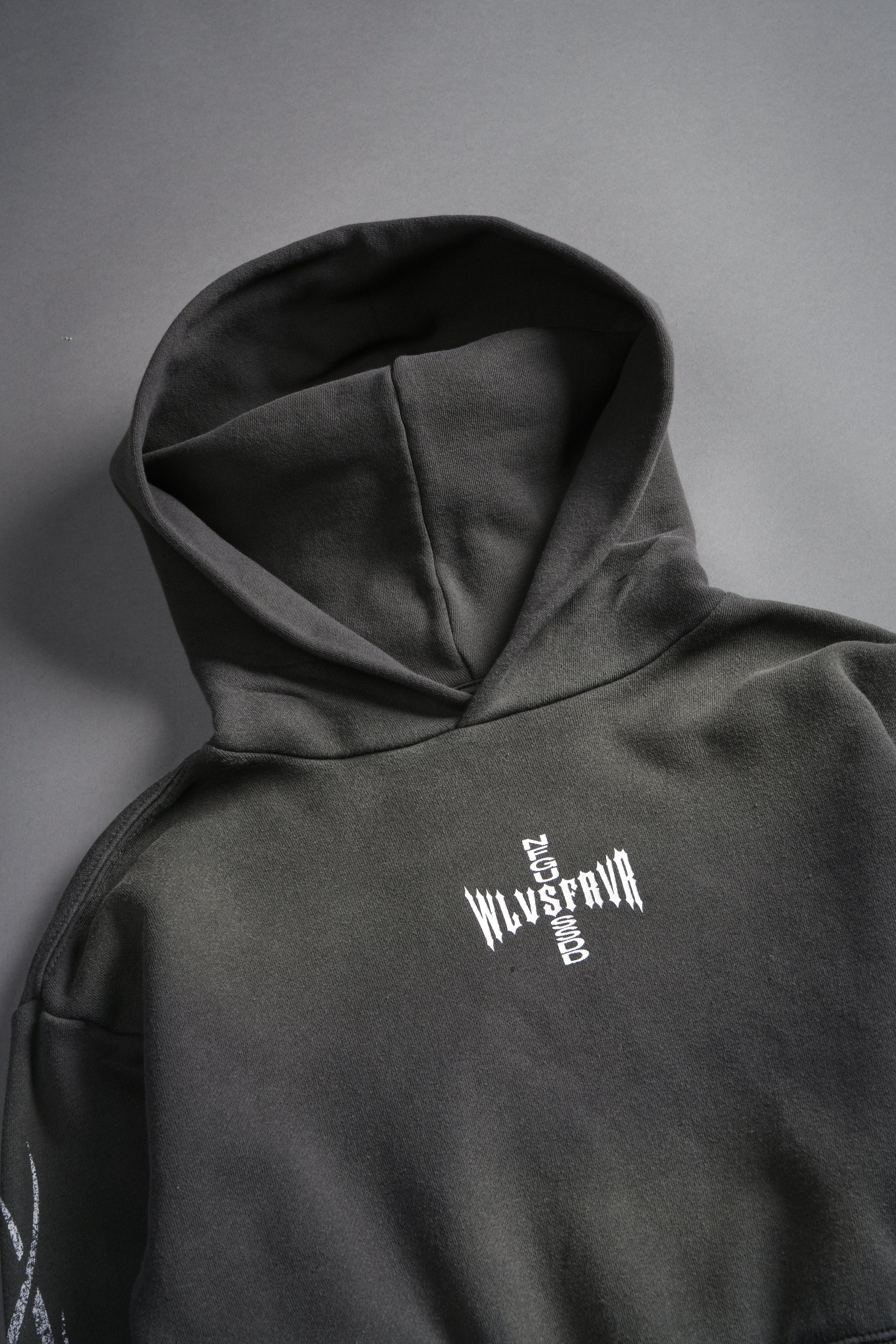 Finite Flame "Rose" She Hoodie in Wolf Gray Drift Wash - Image 6